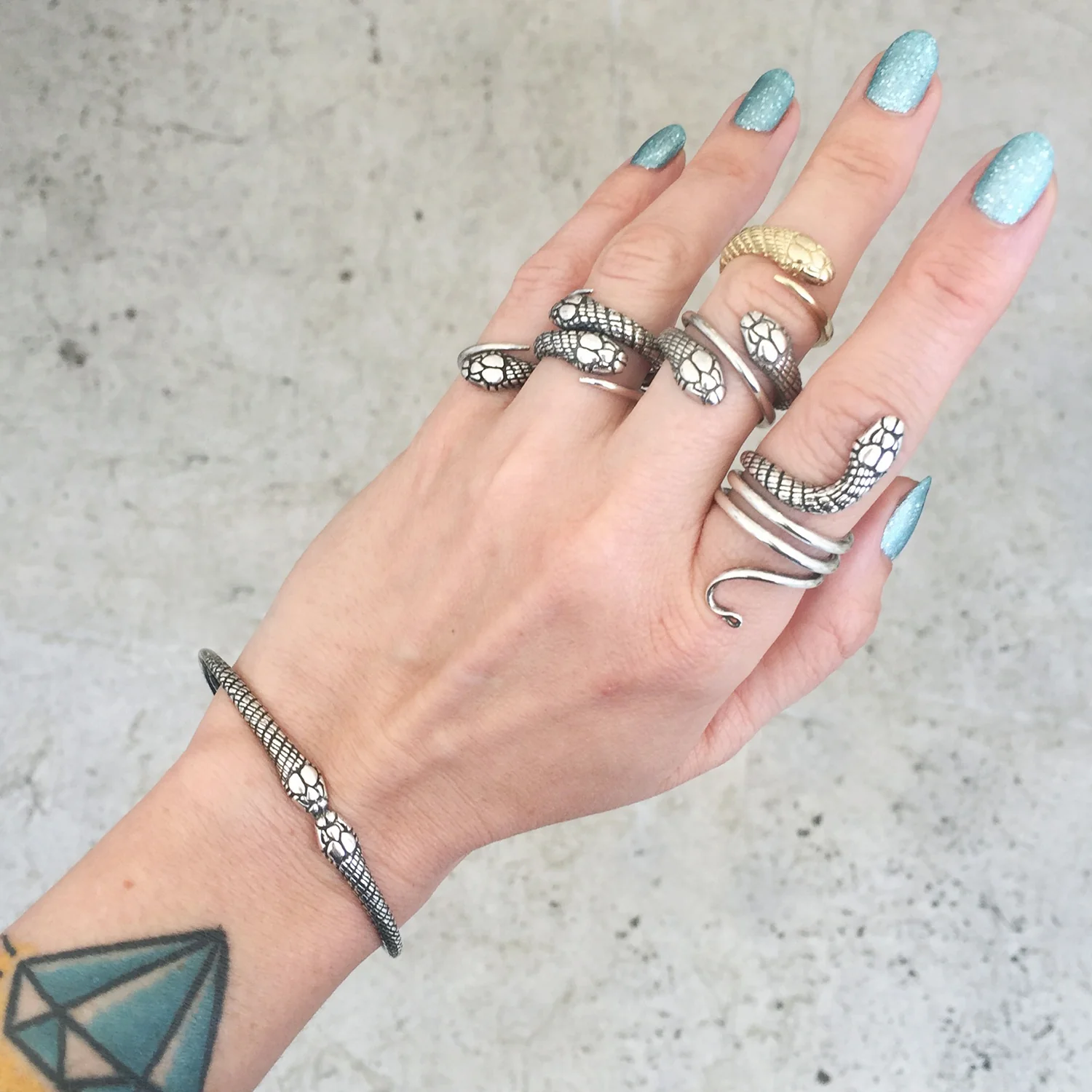 Gold Single Snake Ring - Image 4