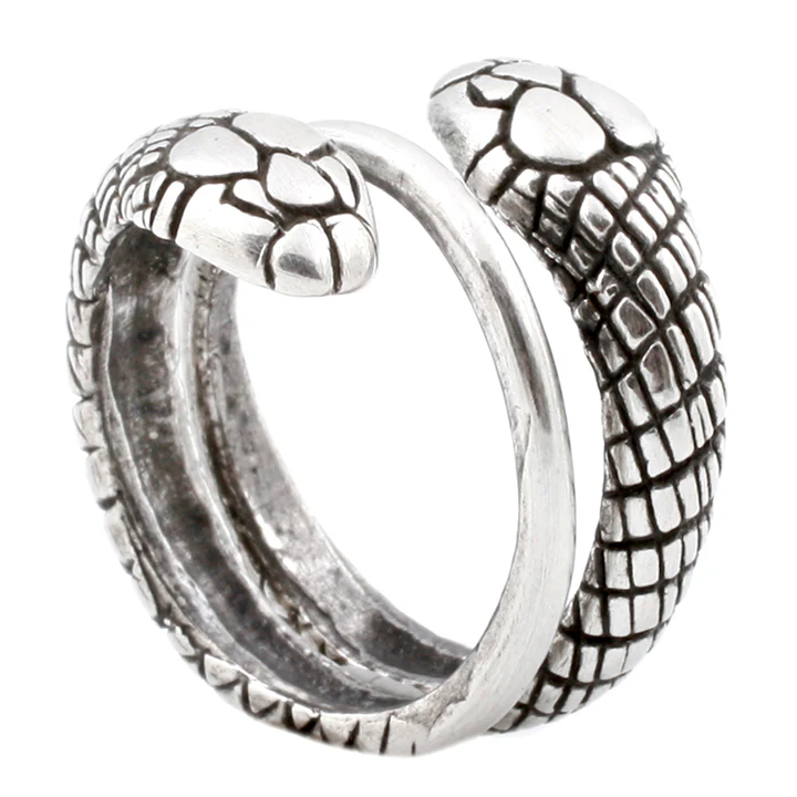 Silver Double Snake Ring - Image 3