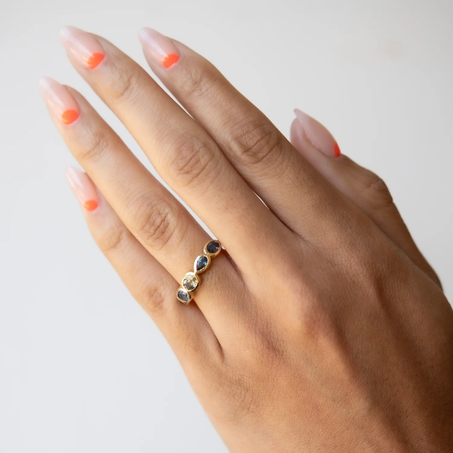 Lagoon Sapphire Stacking Band - Image 2