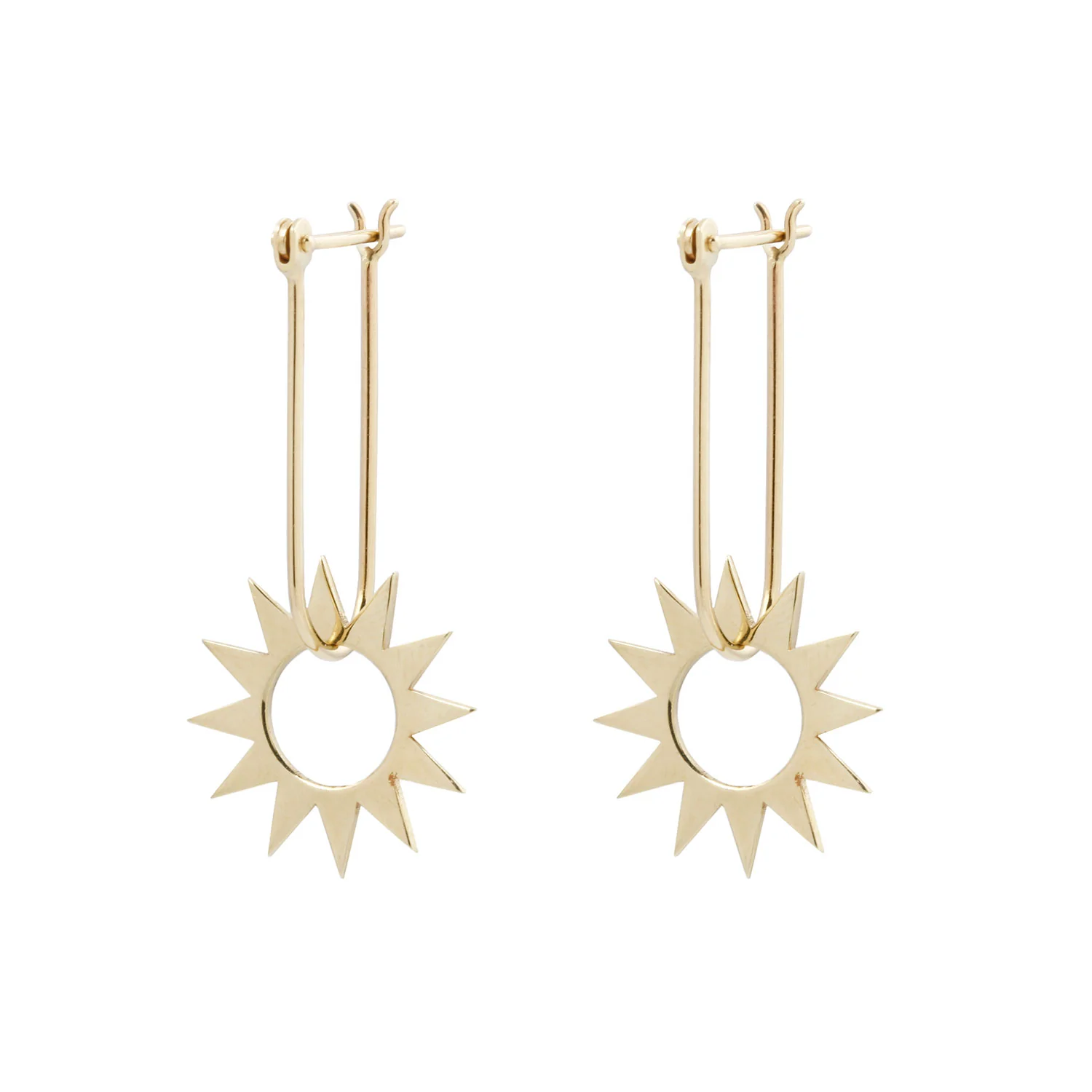 Latch and Spur Gold Earrings