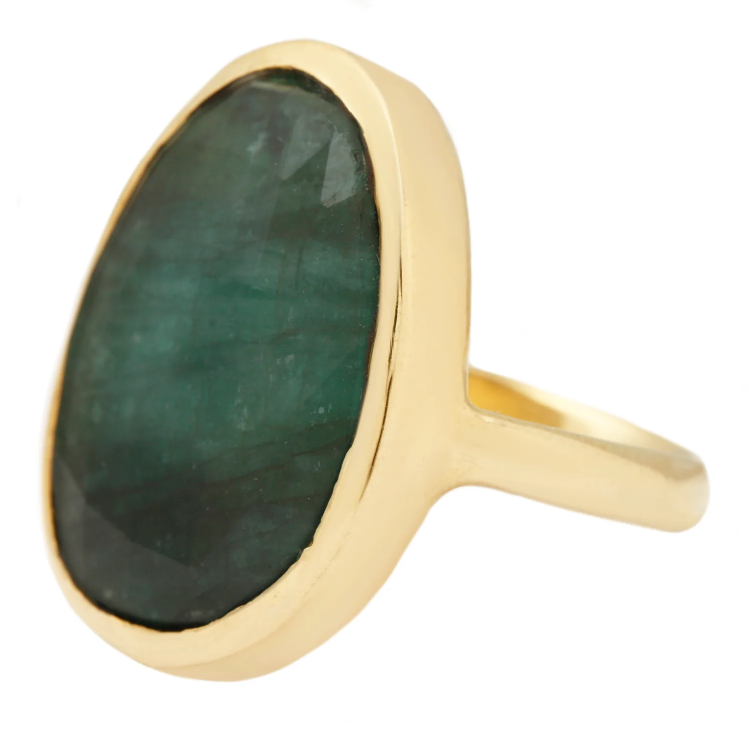 Crown Emerald Slice Ring - Image 3