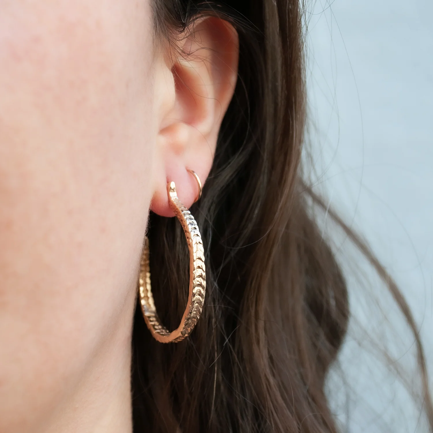 Gold Starfish Radial Hoops - Image 2