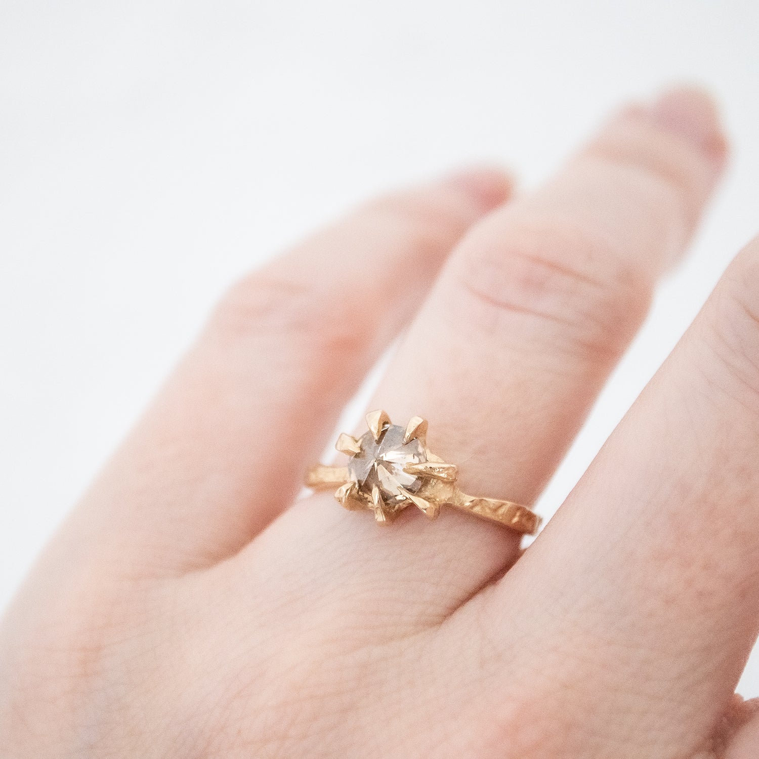 Diamond Stingray Solitaire Ring - Image 2