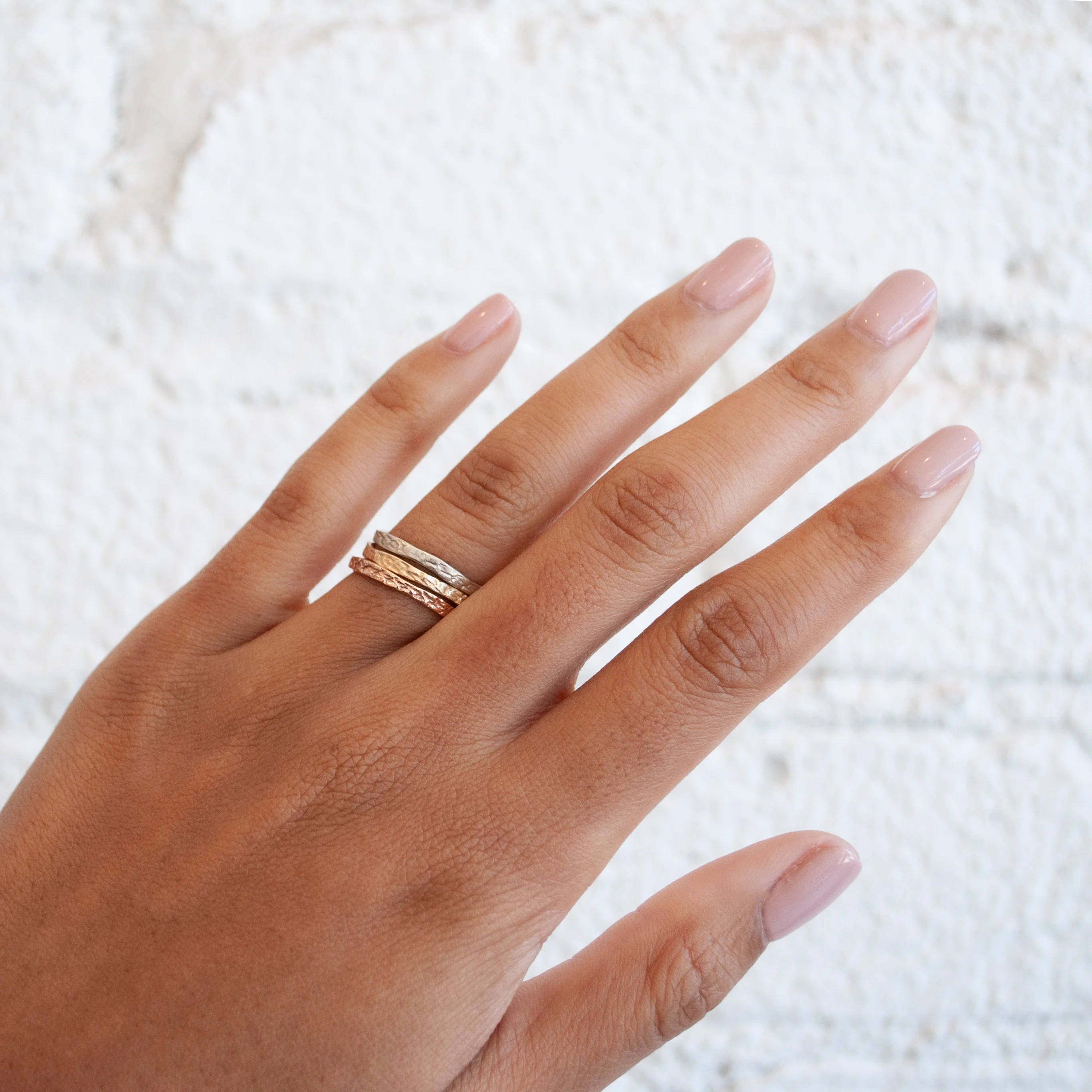 Rose Gold Snakeskin Stacking Band - Image 2
