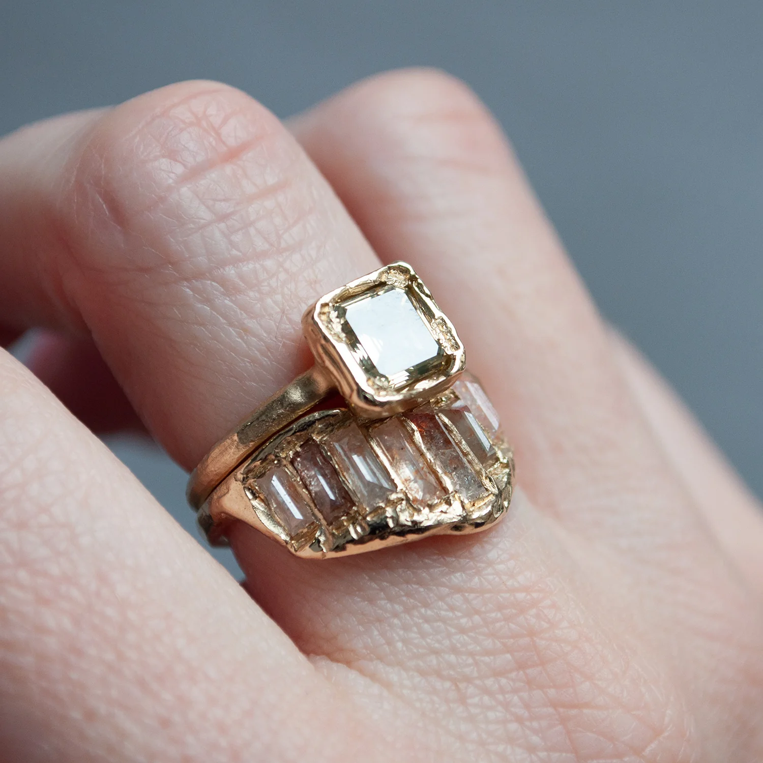 LX Diamond Extra Large V Shape Scatter Ring - Image 6