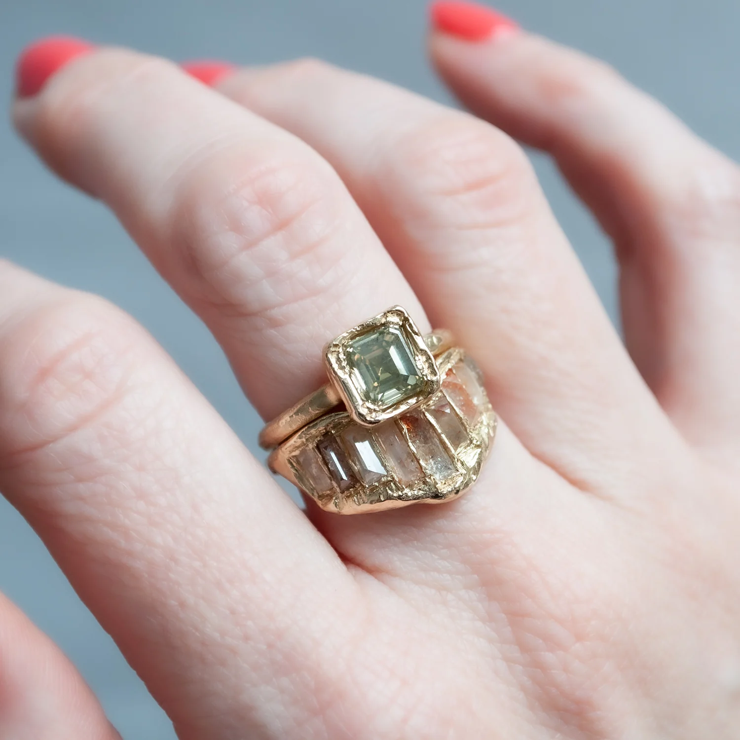LX Diamond Extra Large V Shape Scatter Ring - Image 7