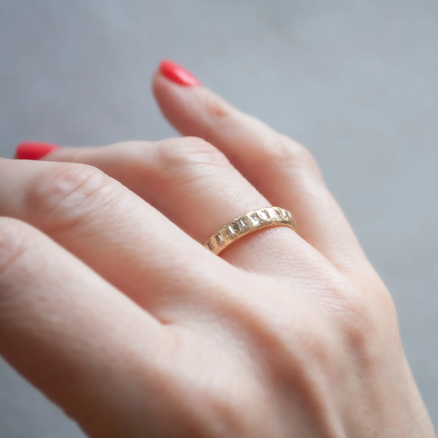 LX Icy White Baguette Diamond Scatter Band - Image 2