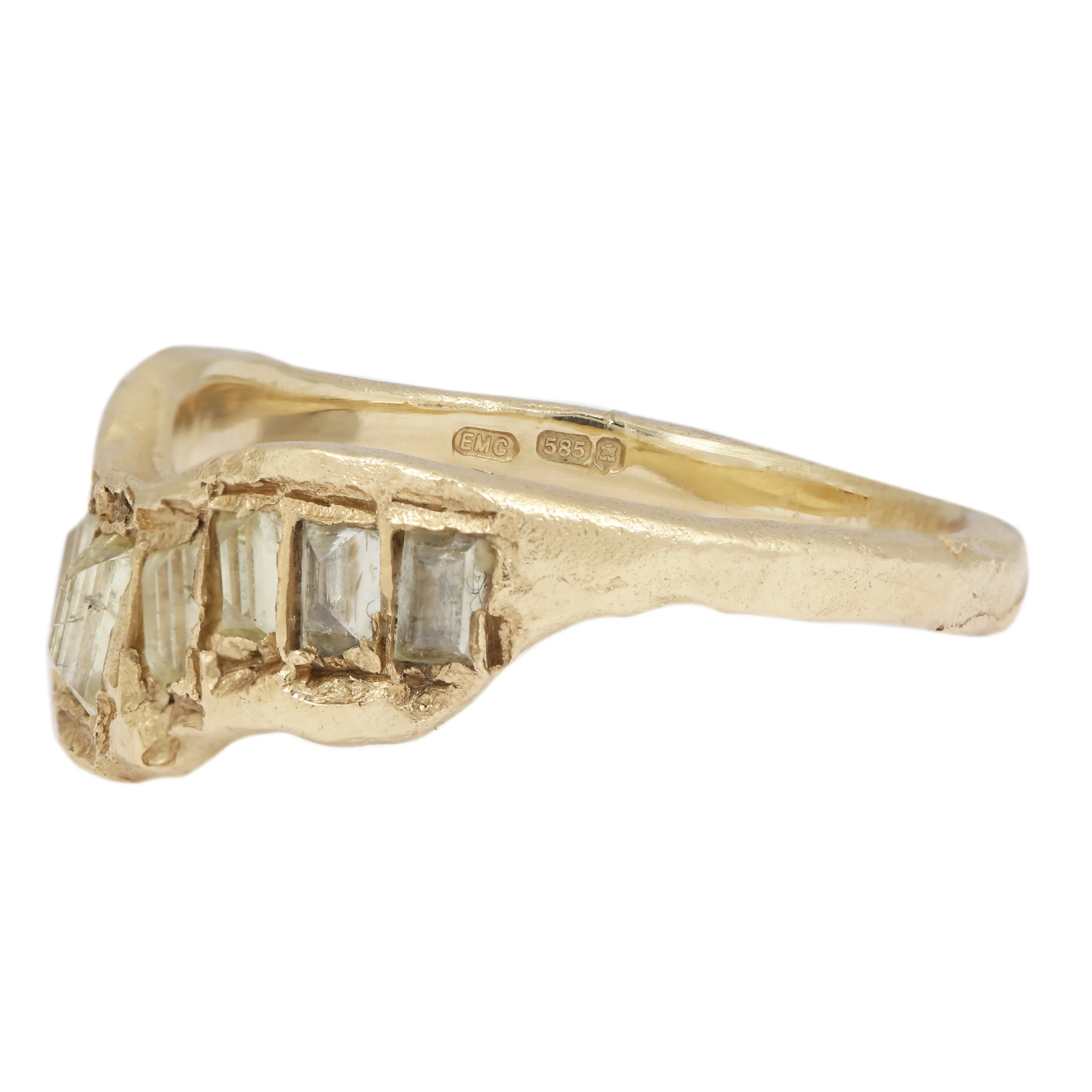 LX Lemon Diamond V Shape Scatter Ring - Image 3