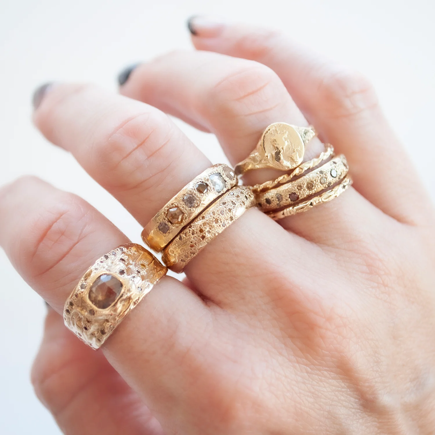 LX Mixed Shape Diamond Scatter Ring - Image 3
