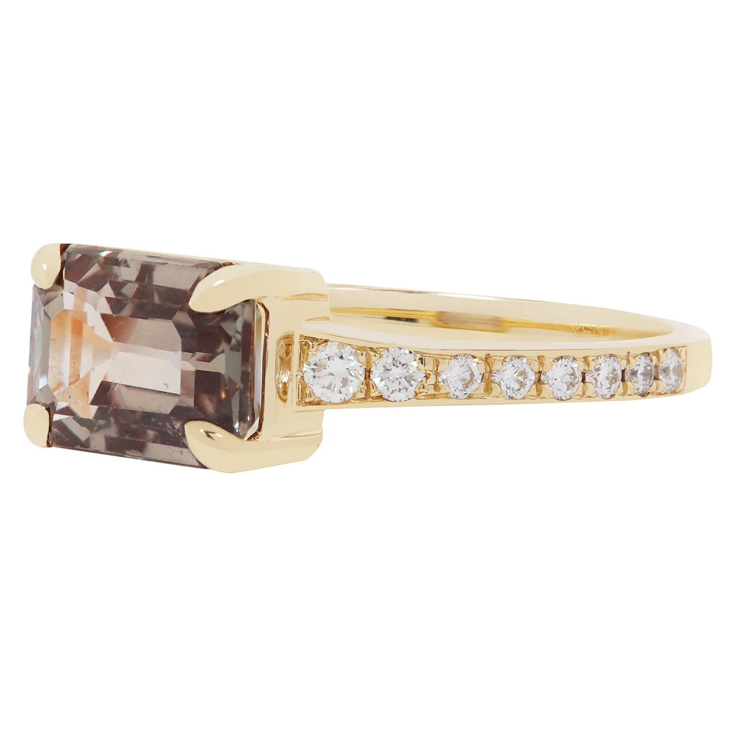 Maroon Dusk Sapphire & Diamond Ring - Image 3
