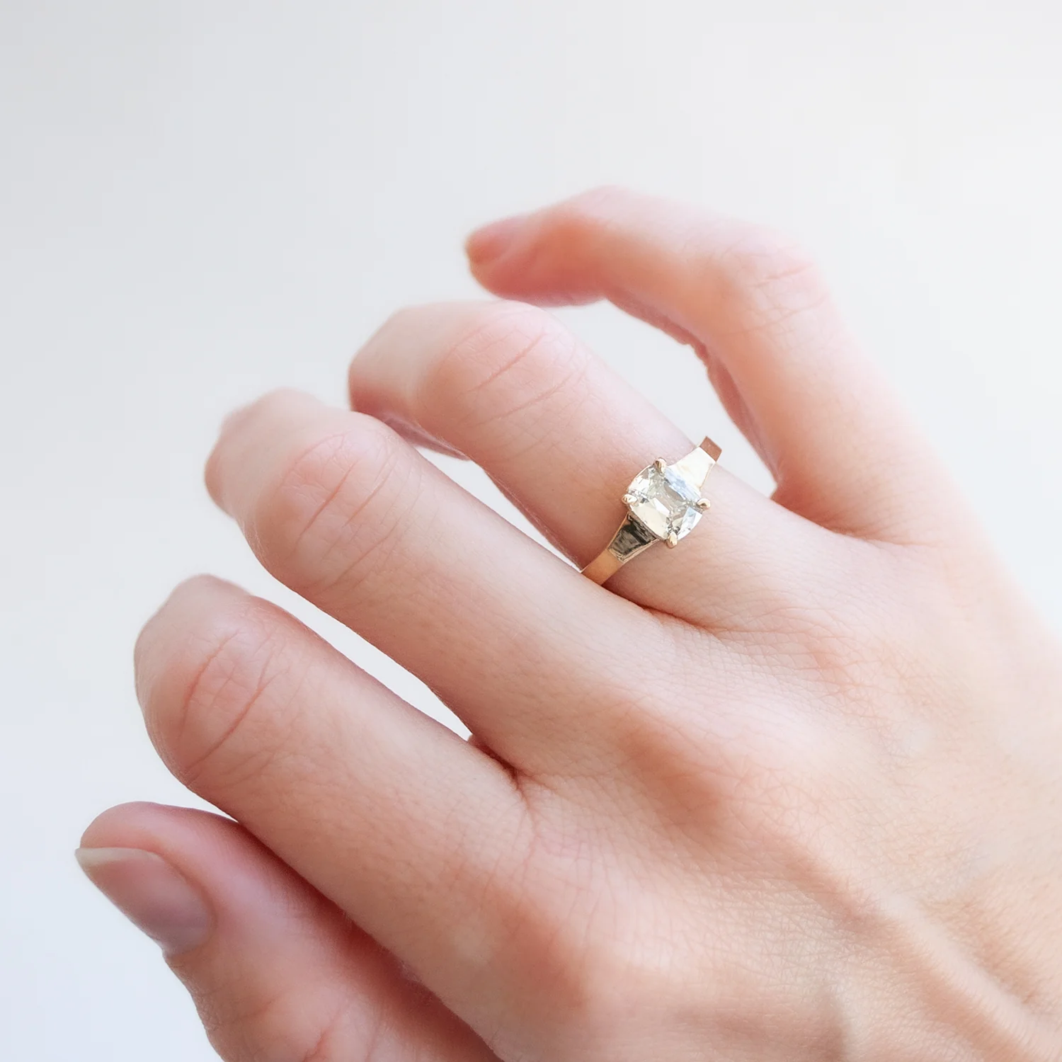 Modern Old Mine Cut Solitaire - Image 2