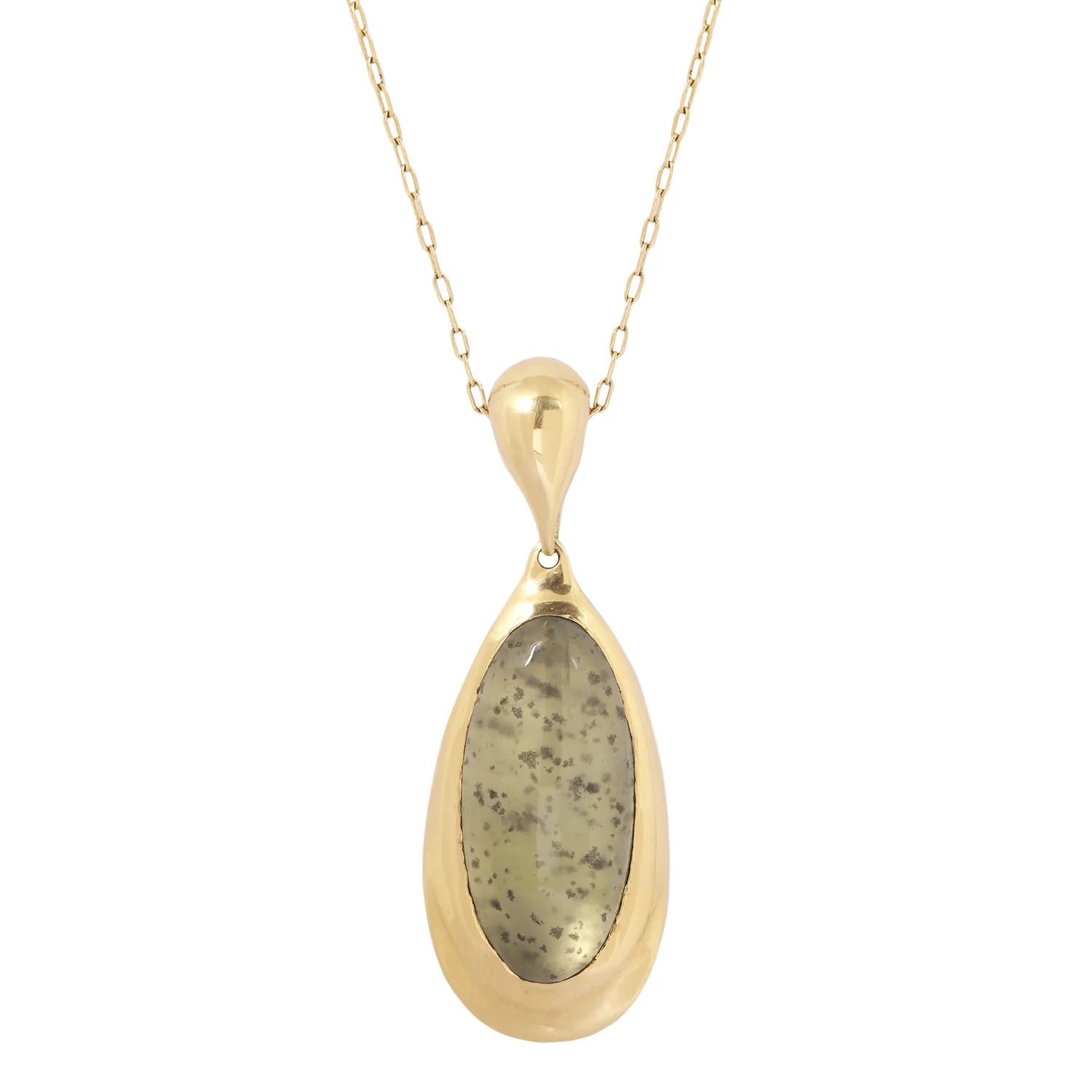 Moss Aqua Single Bead Necklace
