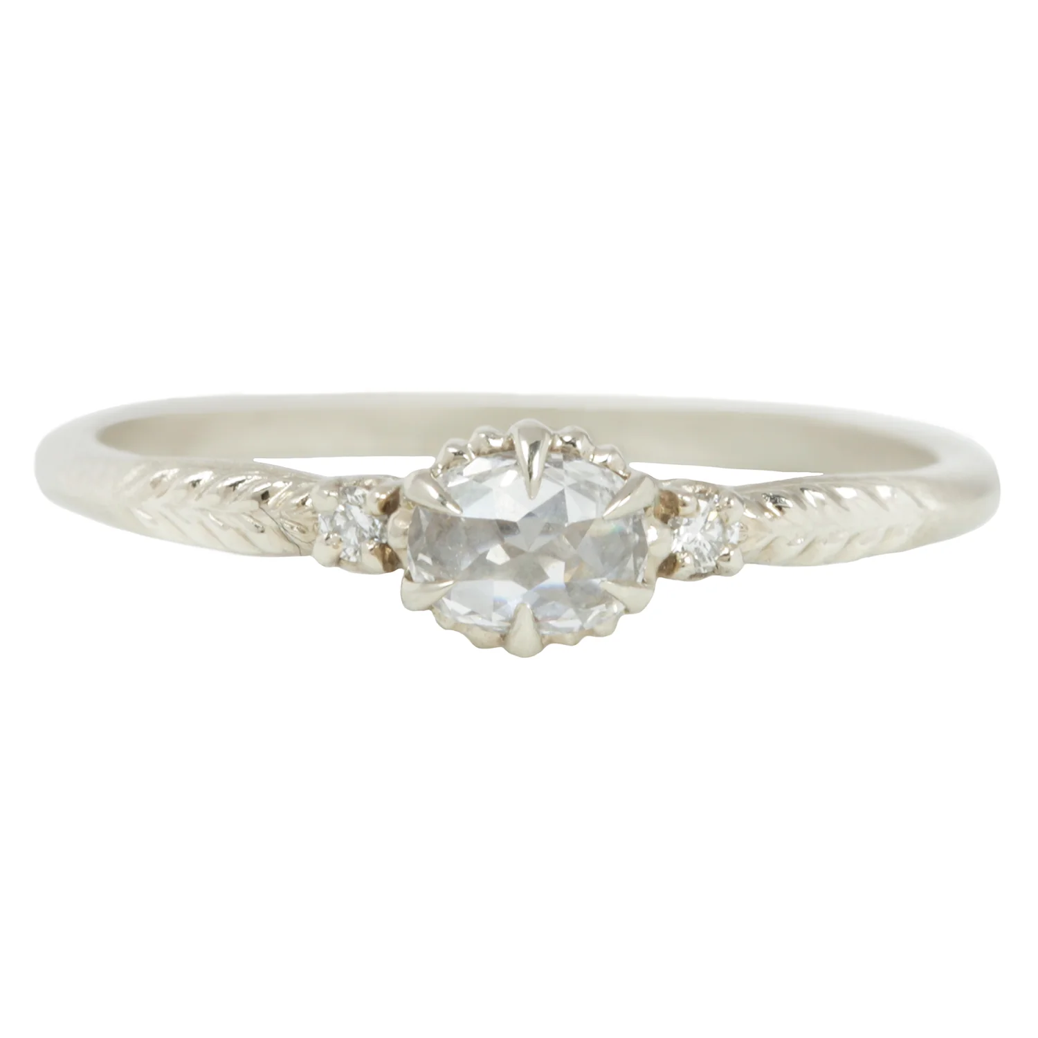 White Evergreen Diamond Cherie Ring