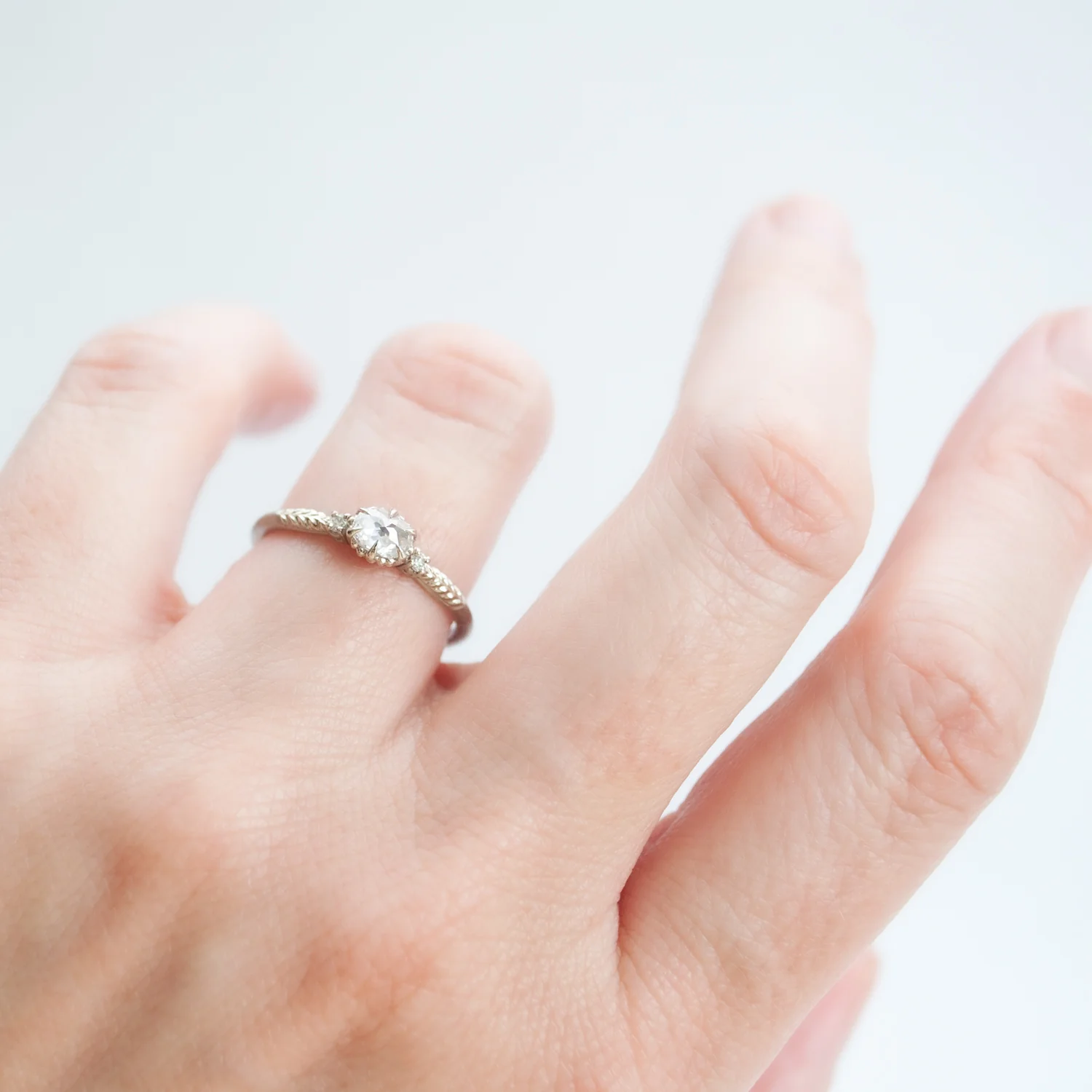 White Evergreen Diamond Cherie Ring - Image 2