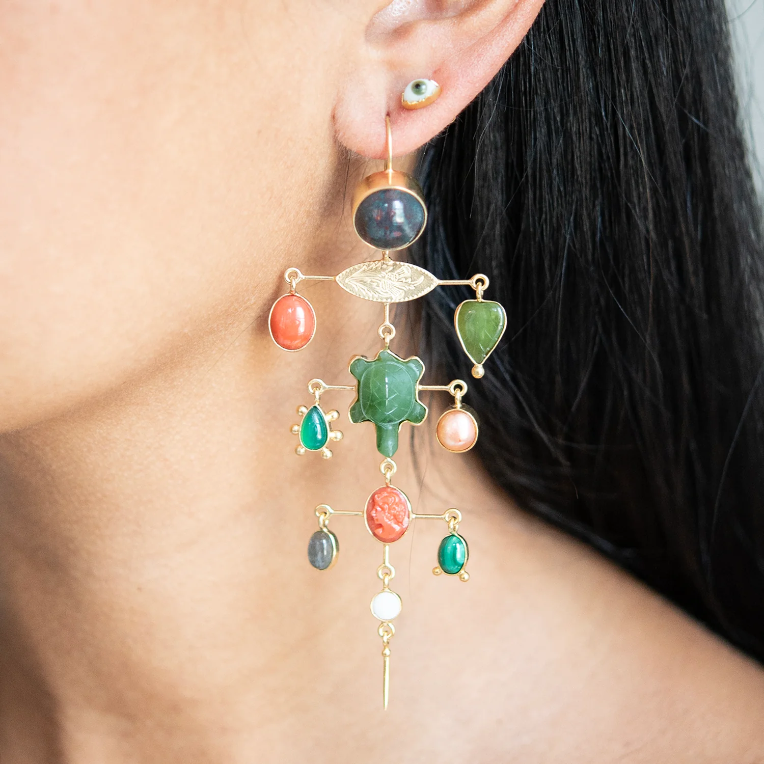Multilayer Balance Victorian Drop Earrings - Image 2