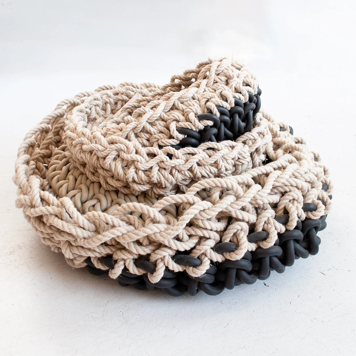 Large Neoprene & Hemp Basket - Image 2