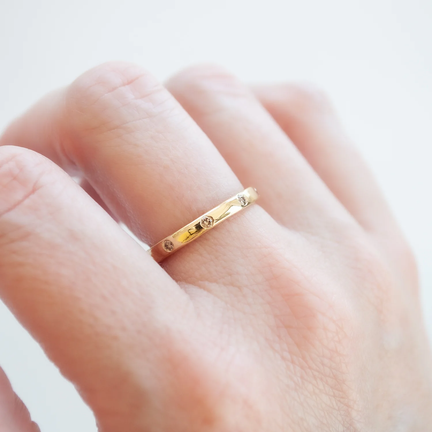 Nine Champagne Diamond Band - Image 2