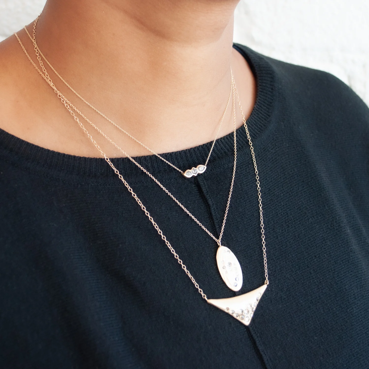 Ombre Triangle Necklace - Image 5