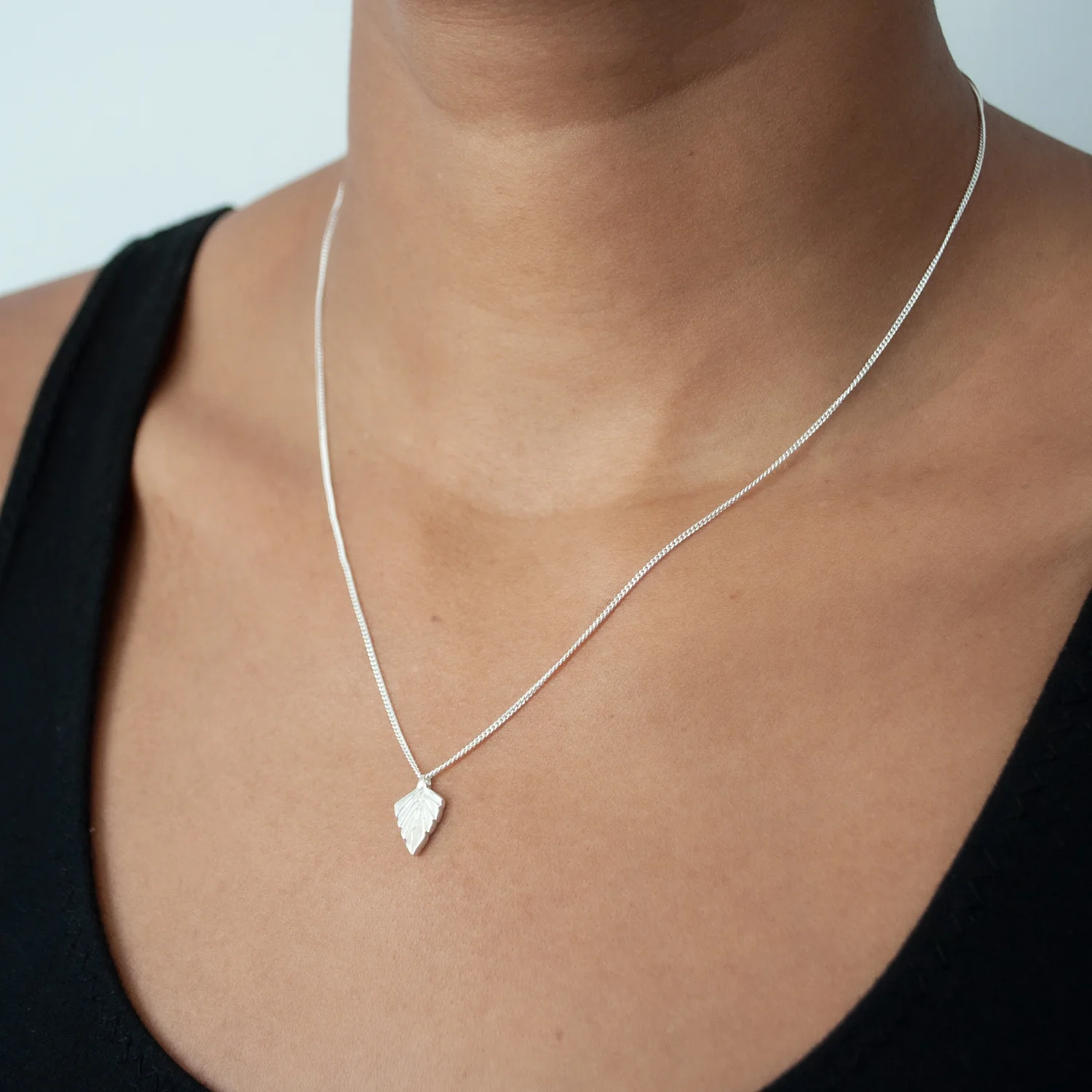 Palm Pendant Silver Necklace - Image 2