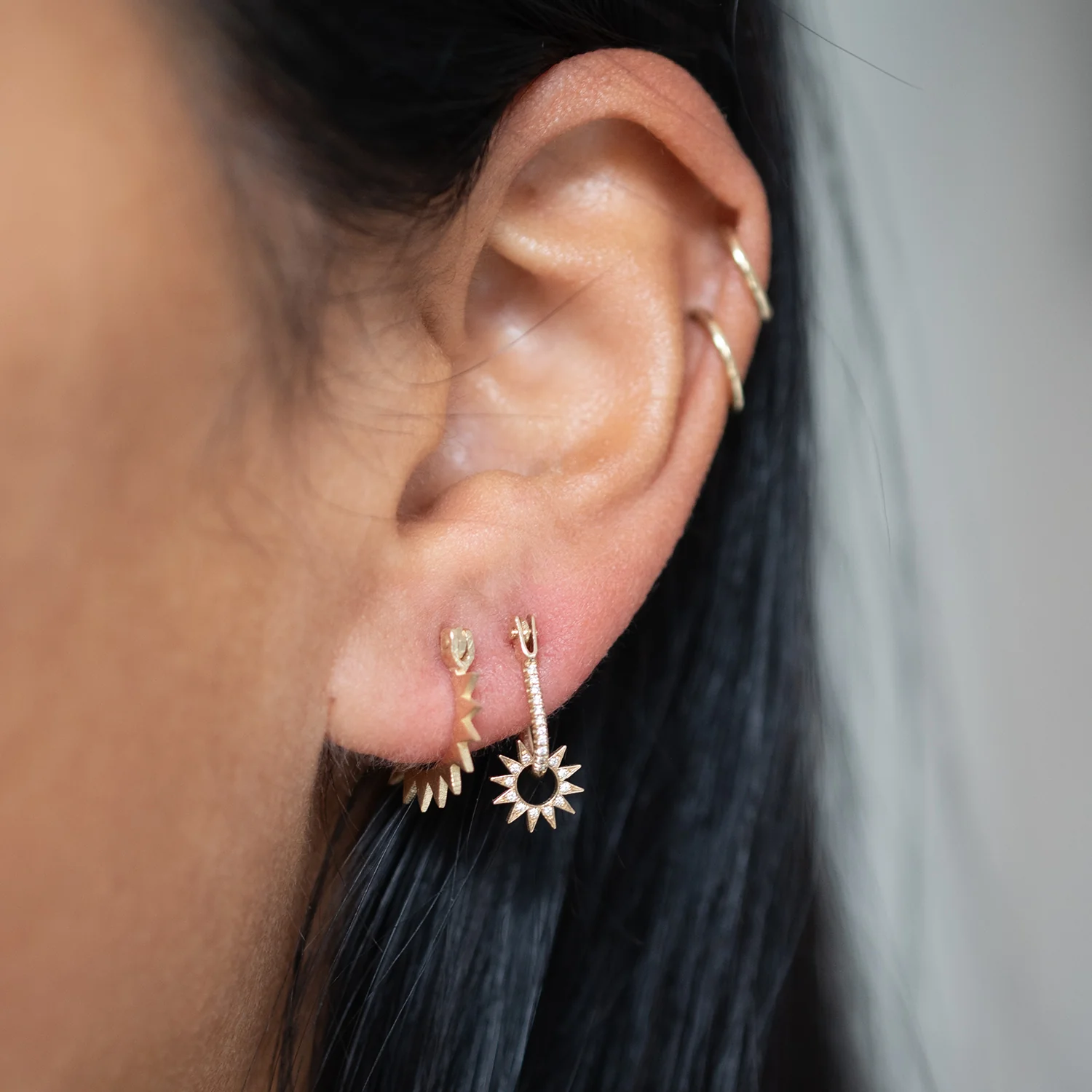 Gold Baby Spur Hoops - Image 2