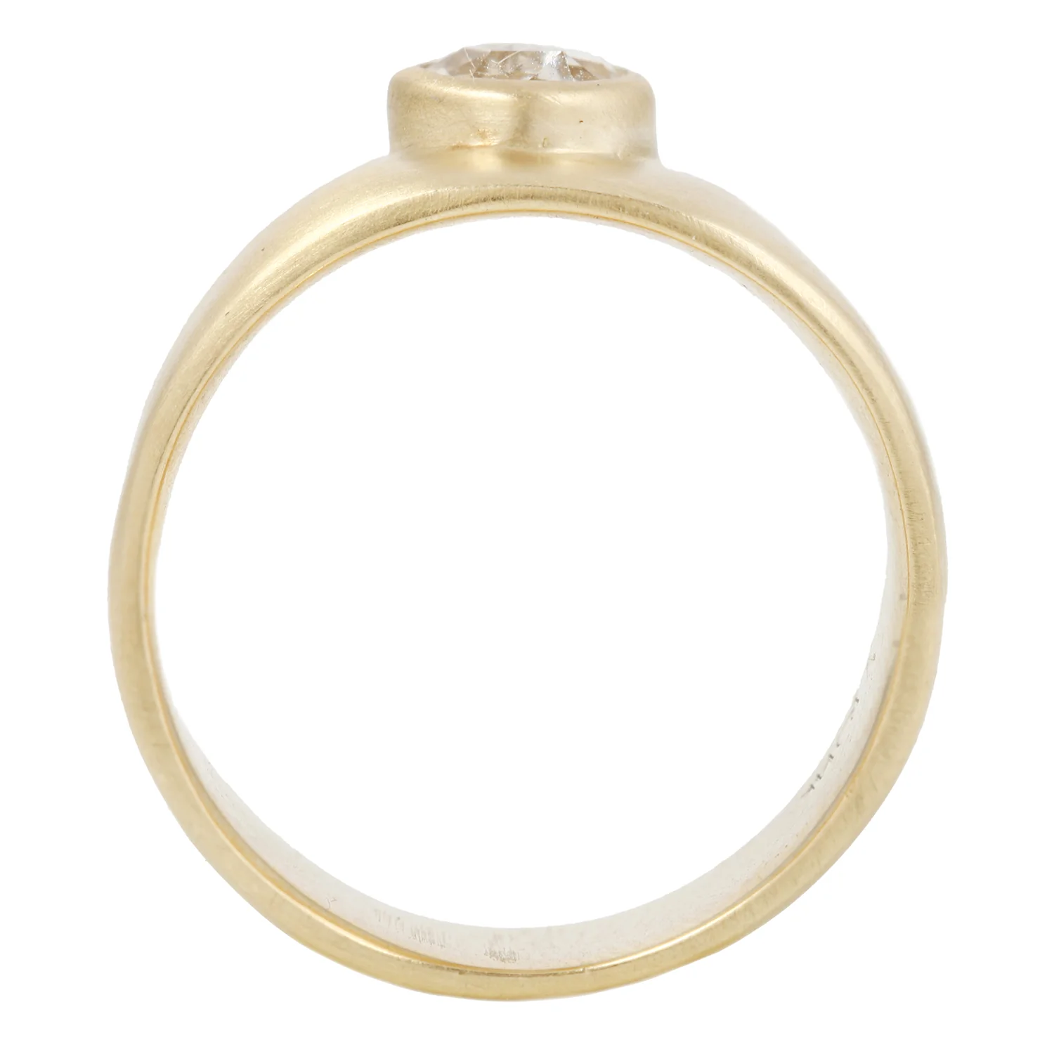 Pear Rose Cut Diamond Smooth Band - Image 4