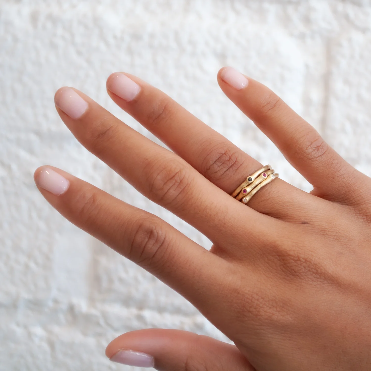 Petite Black Diamond Stacking Ring - Image 4
