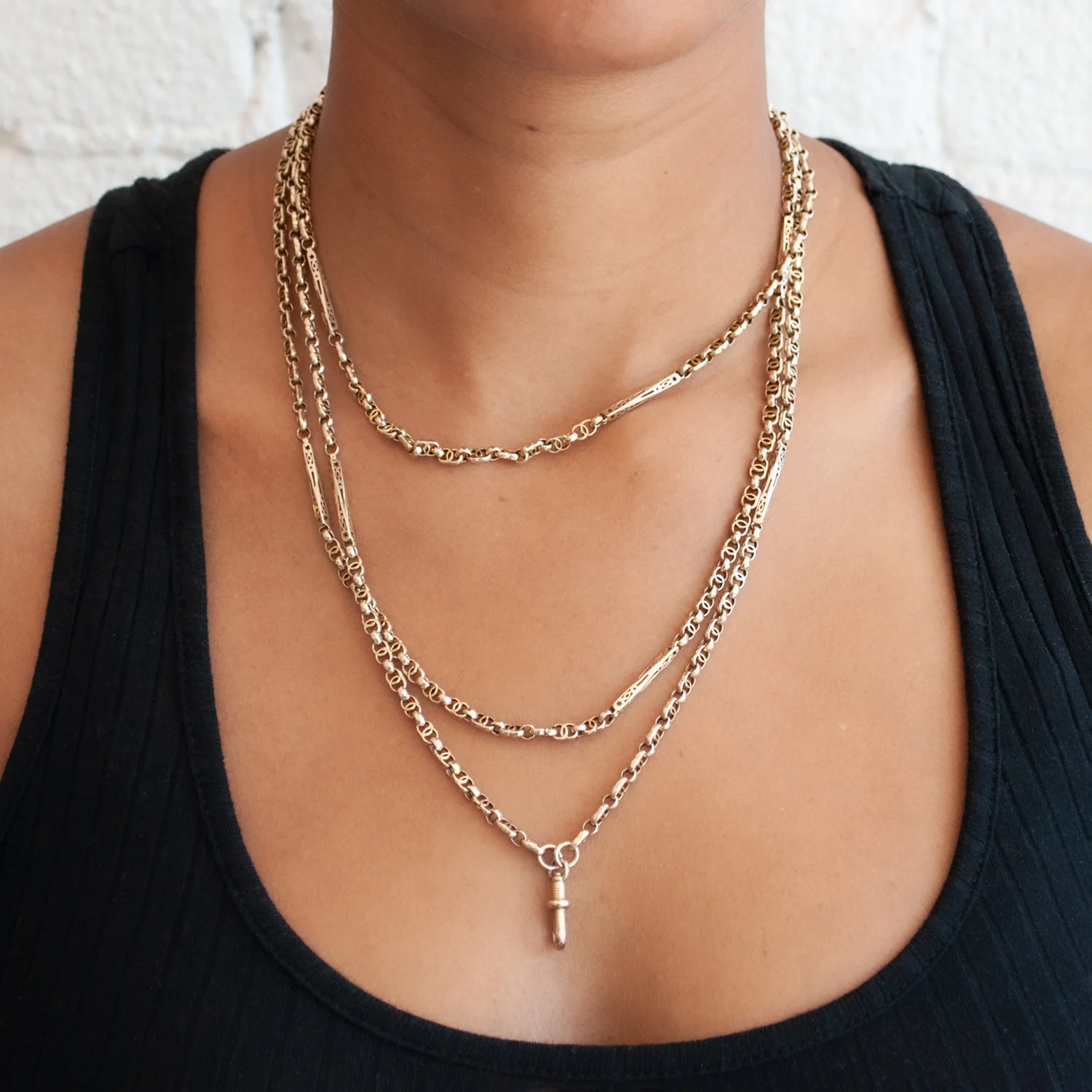 Pierced Bar Long Guard Chain - Image 5