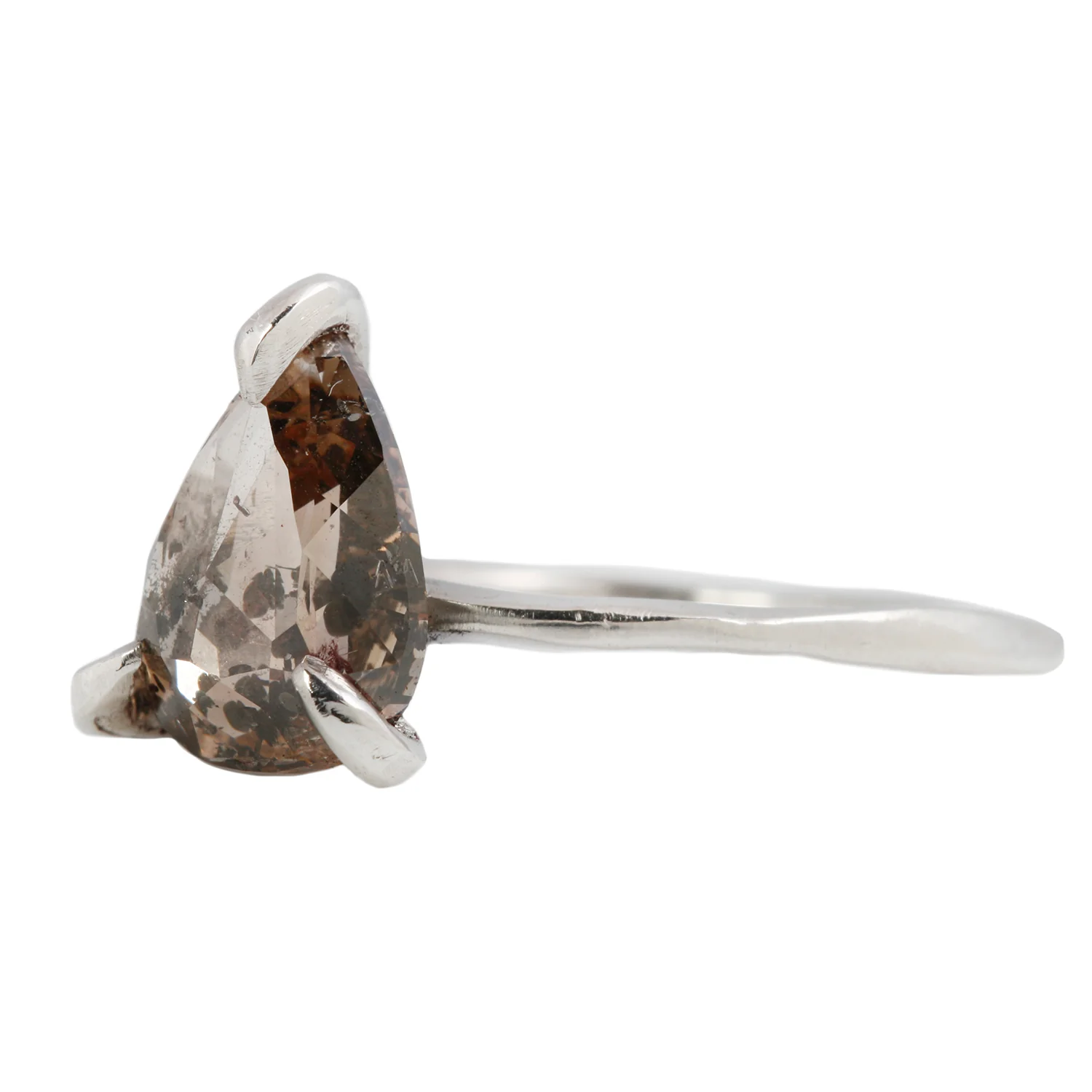 Platinum Contemporary Claw Ring - Image 3