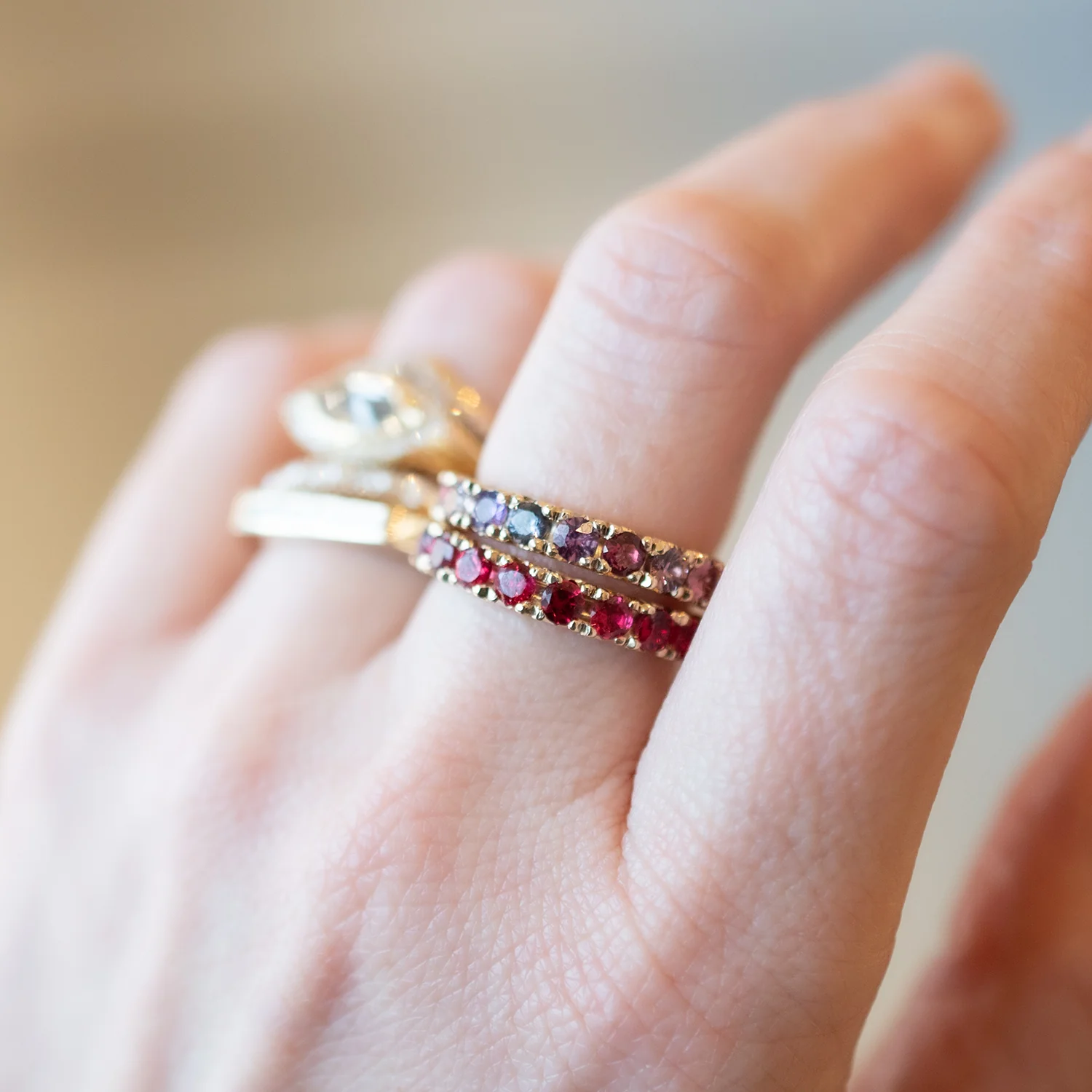 Poinsettia Half Eternity Band - Image 5