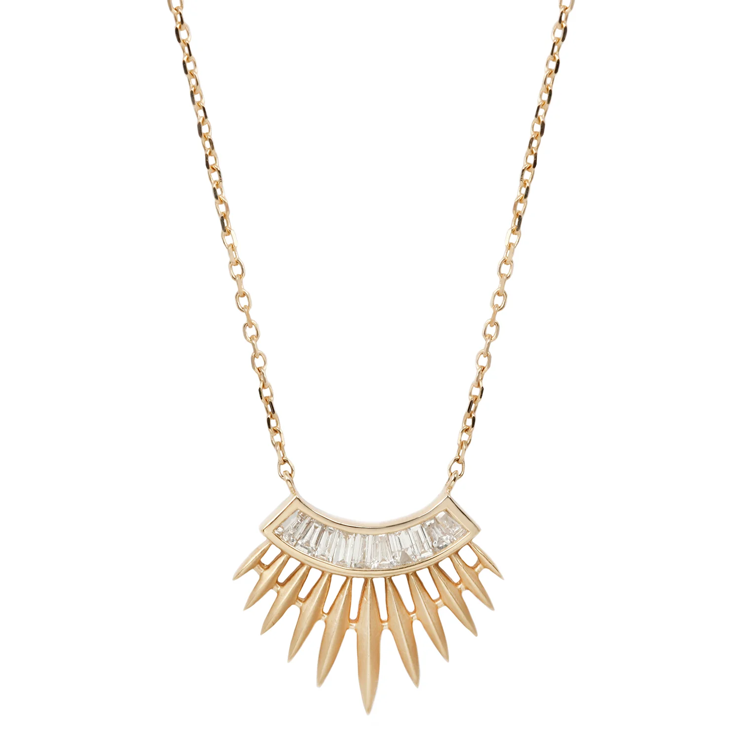 Rising Sun Diamond Necklace