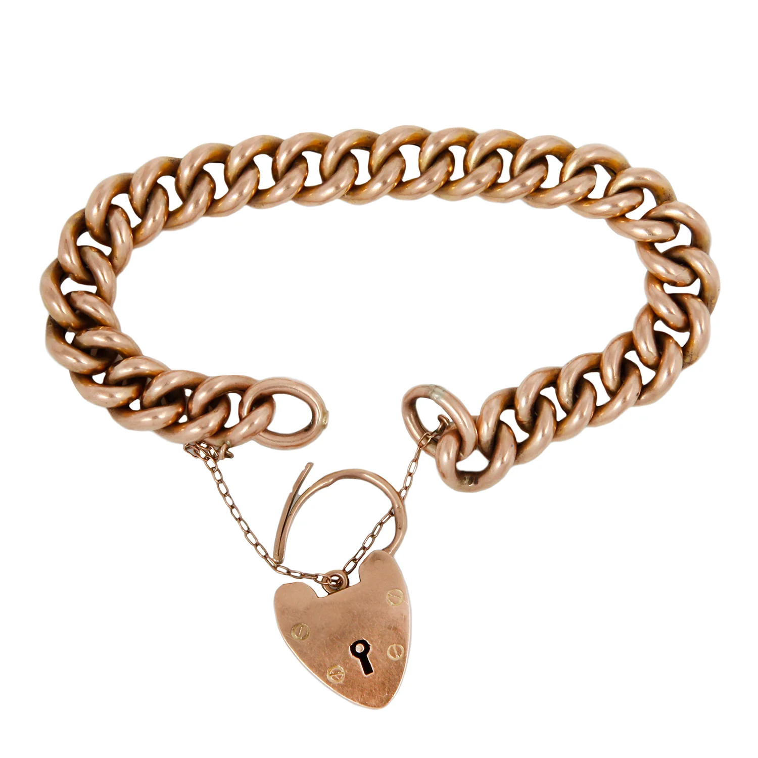 Rosy Curb Heart Bracelet - Image 3