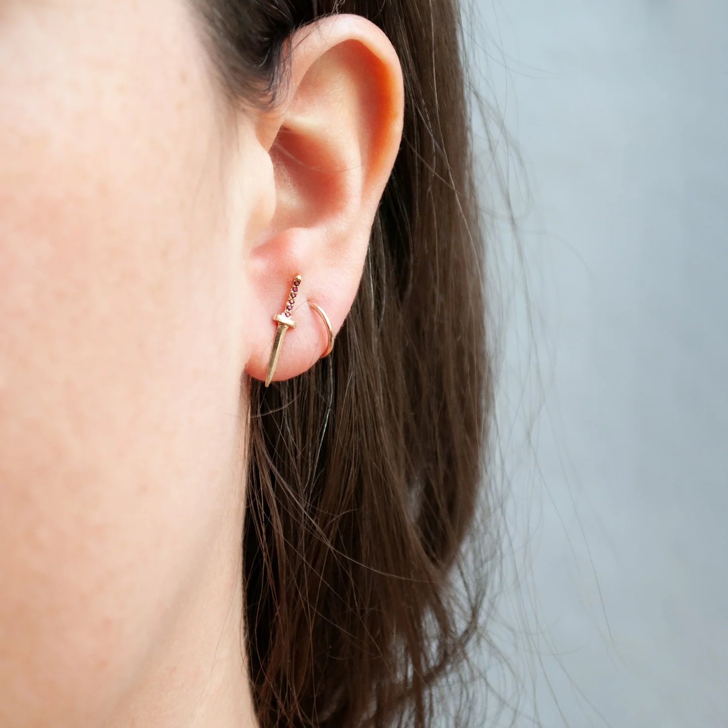 Ruby Baby Dagger Earrings - Image 2