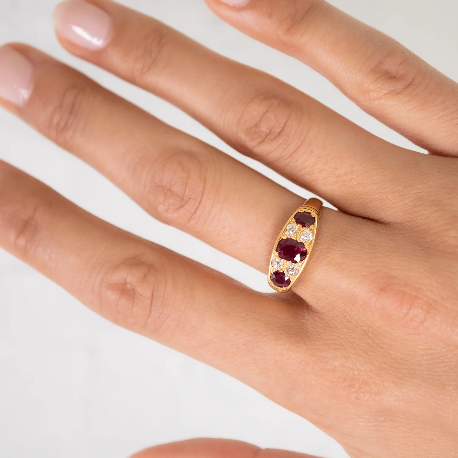 Ruby Radiance Half Hoop Ring - Image 2