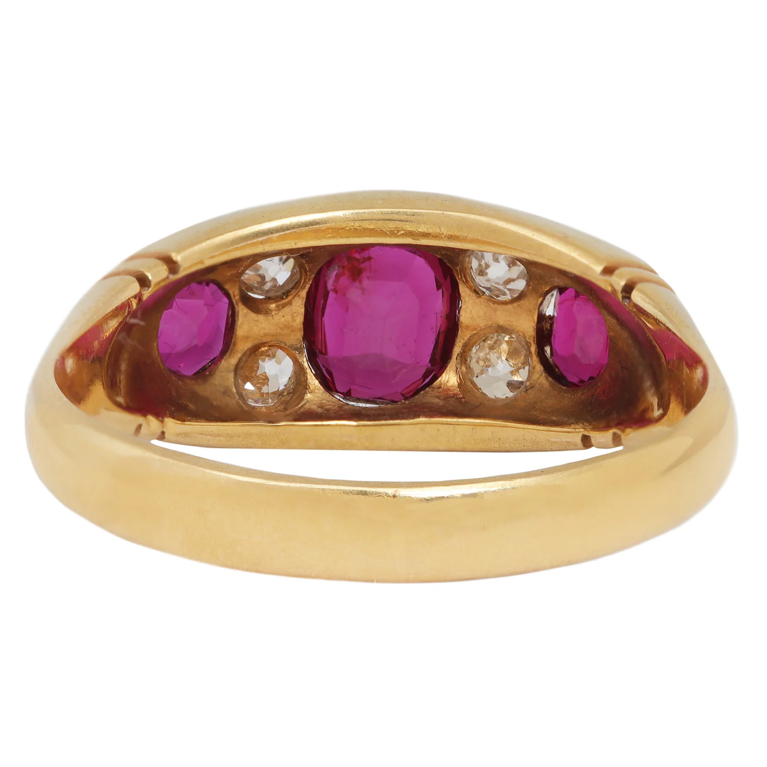 Ruby Radiance Half Hoop Ring - Image 4