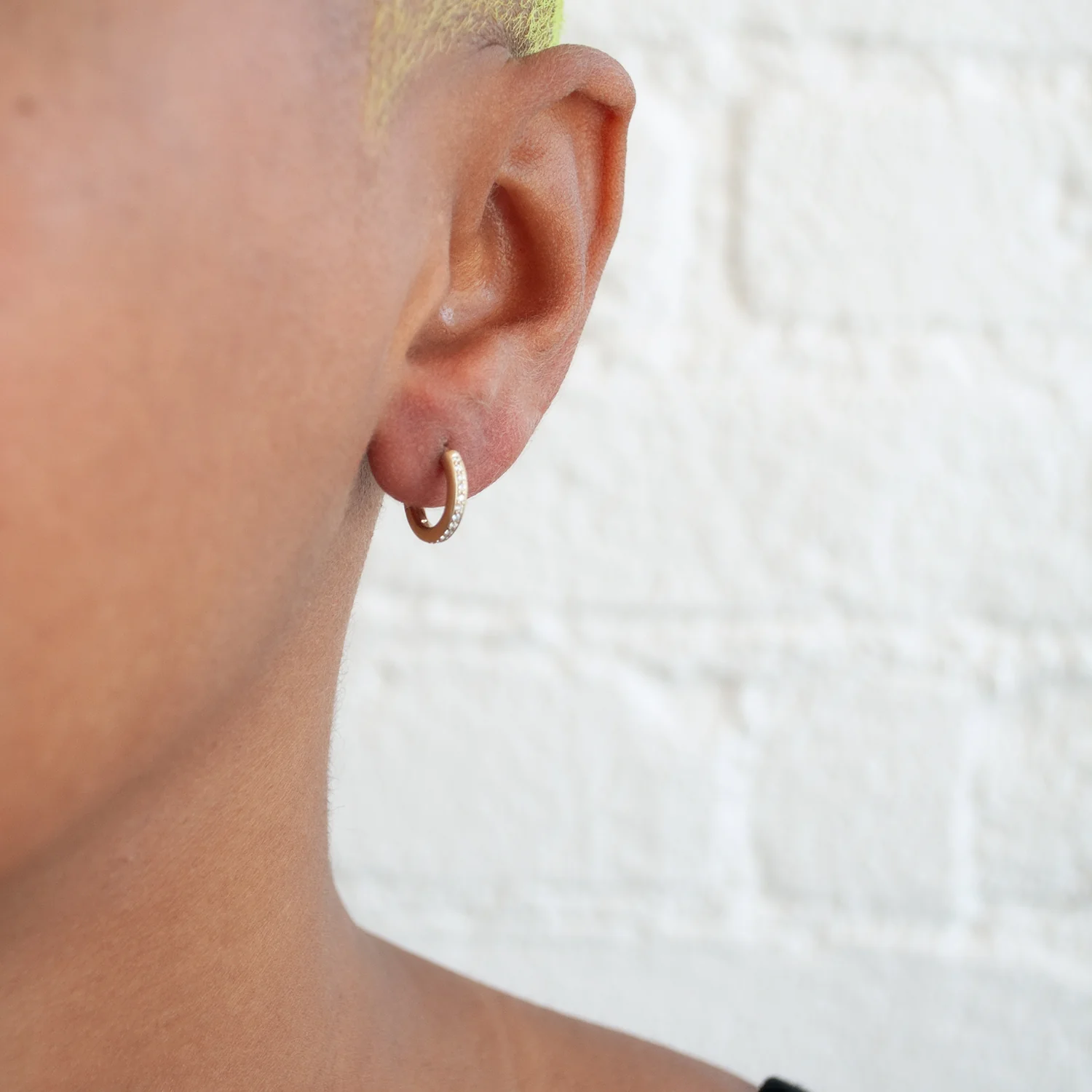 Large Pavé Diamond Hoops - Image 2