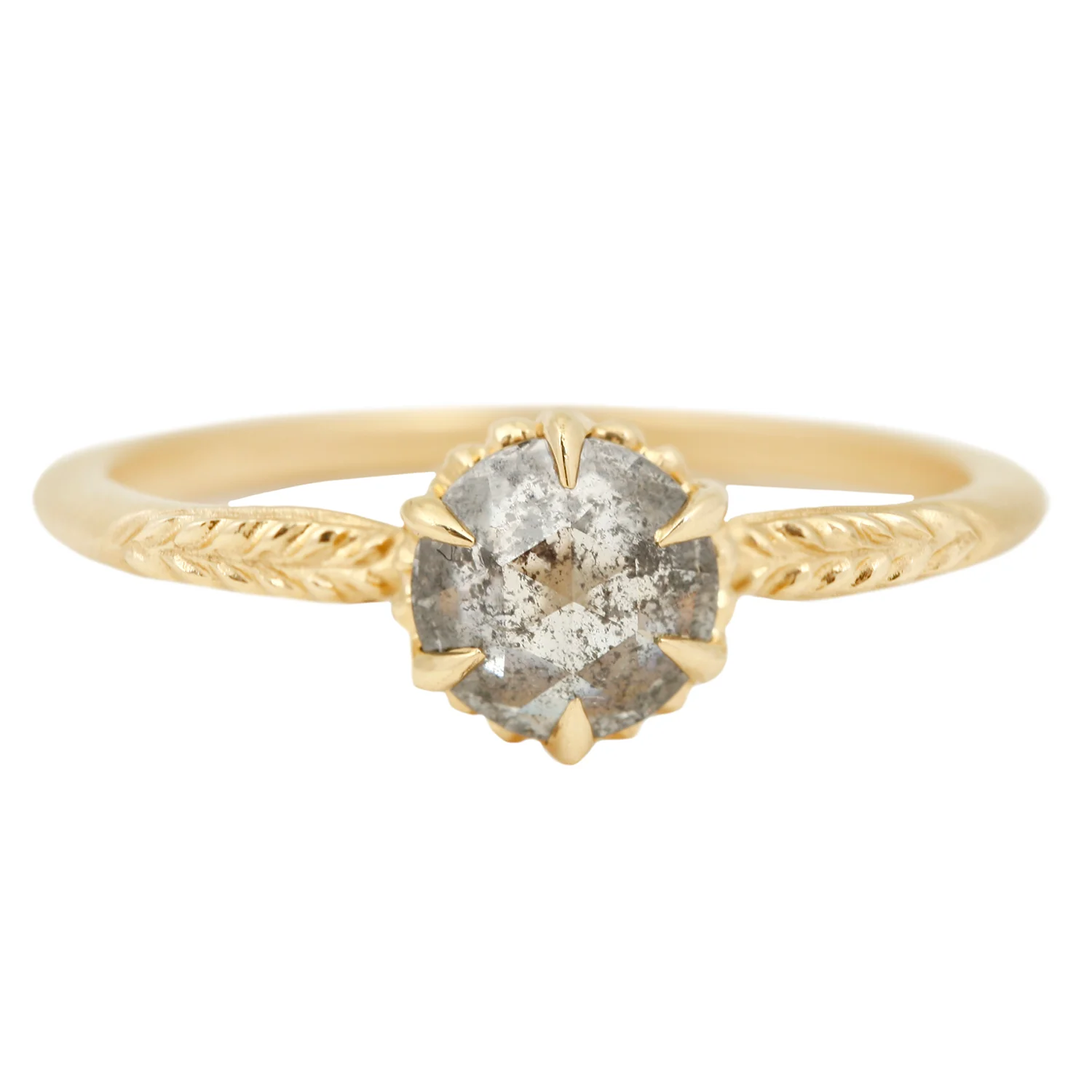 Salt & Pepper Diamond Evergreen Solitaire