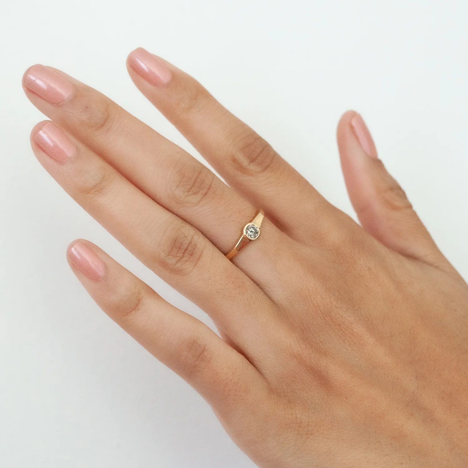 Salt & Pepper Diamond Eclipse Ring - Image 2
