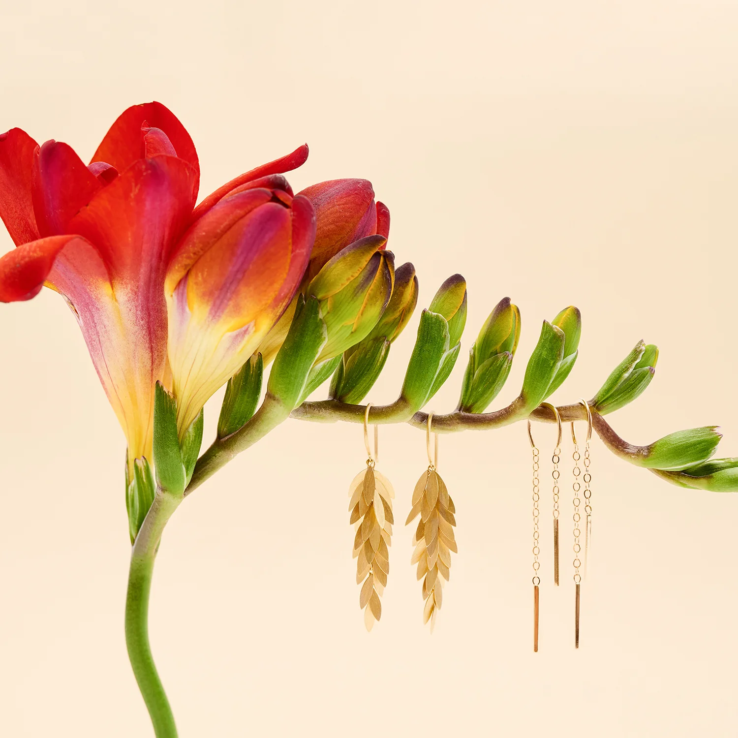 Golden Leaf Earrings - Image 6