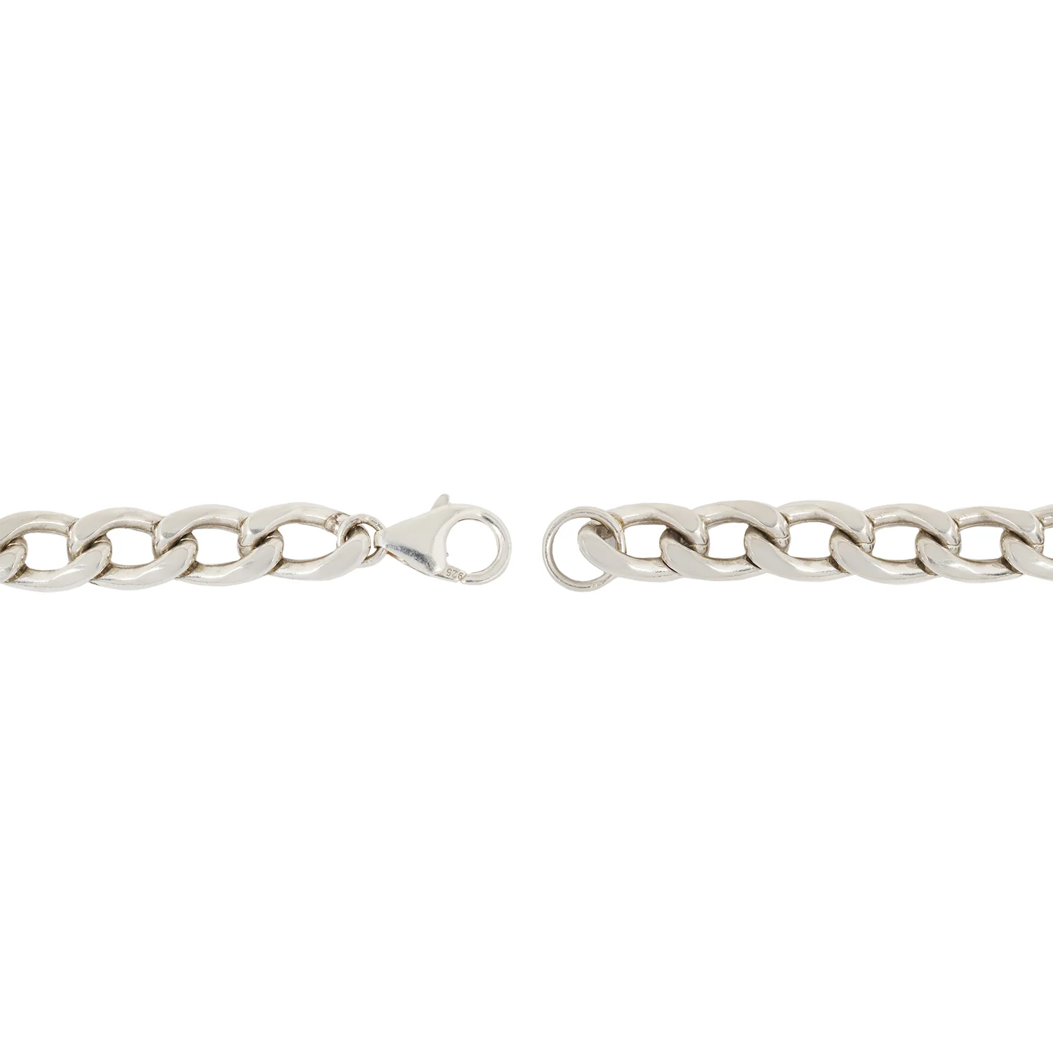 Silver Extra Large Curb Chain Bracelet - Image 3