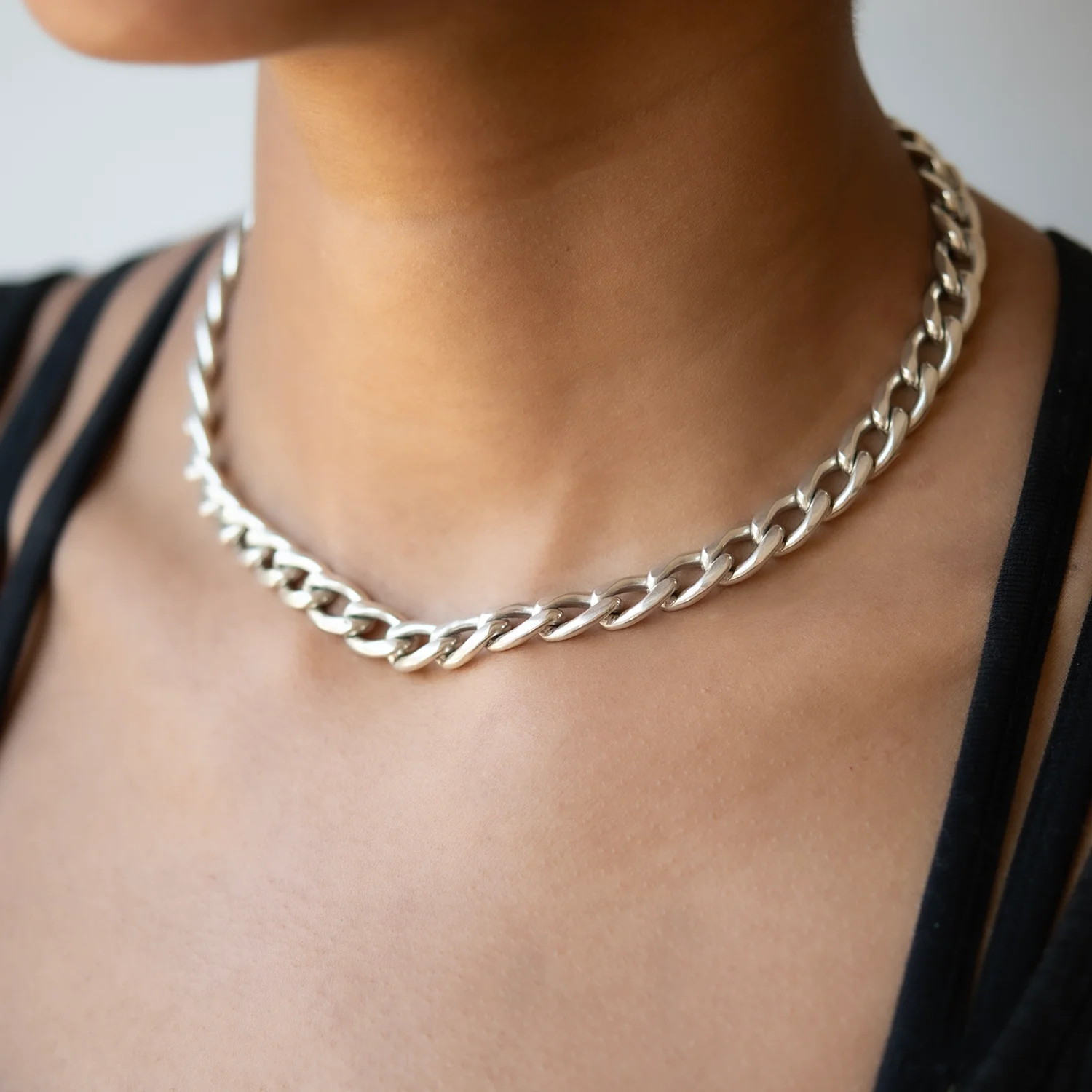 Silver Extra Large Curb Chain - Image 2