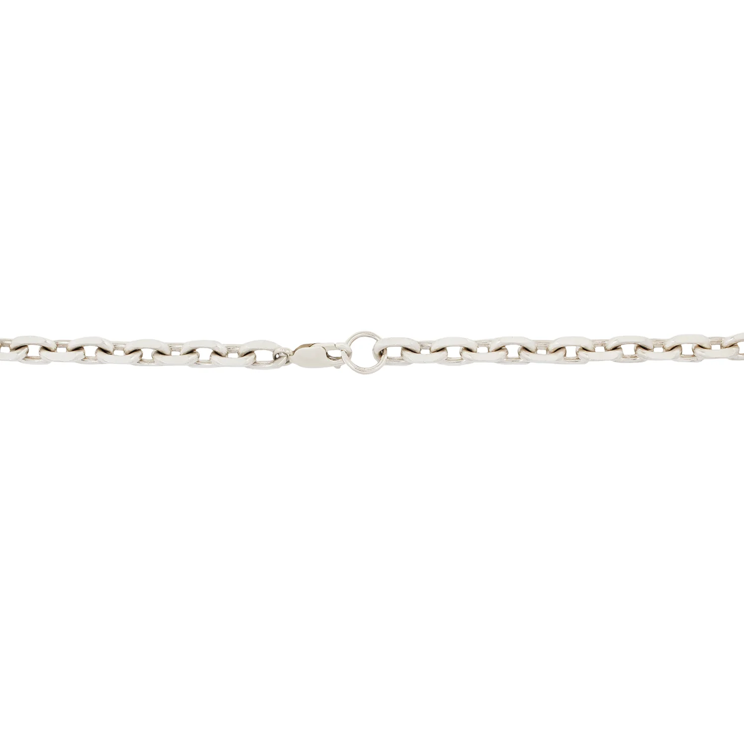 Silver Faceted Link Chain Necklace - Image 3