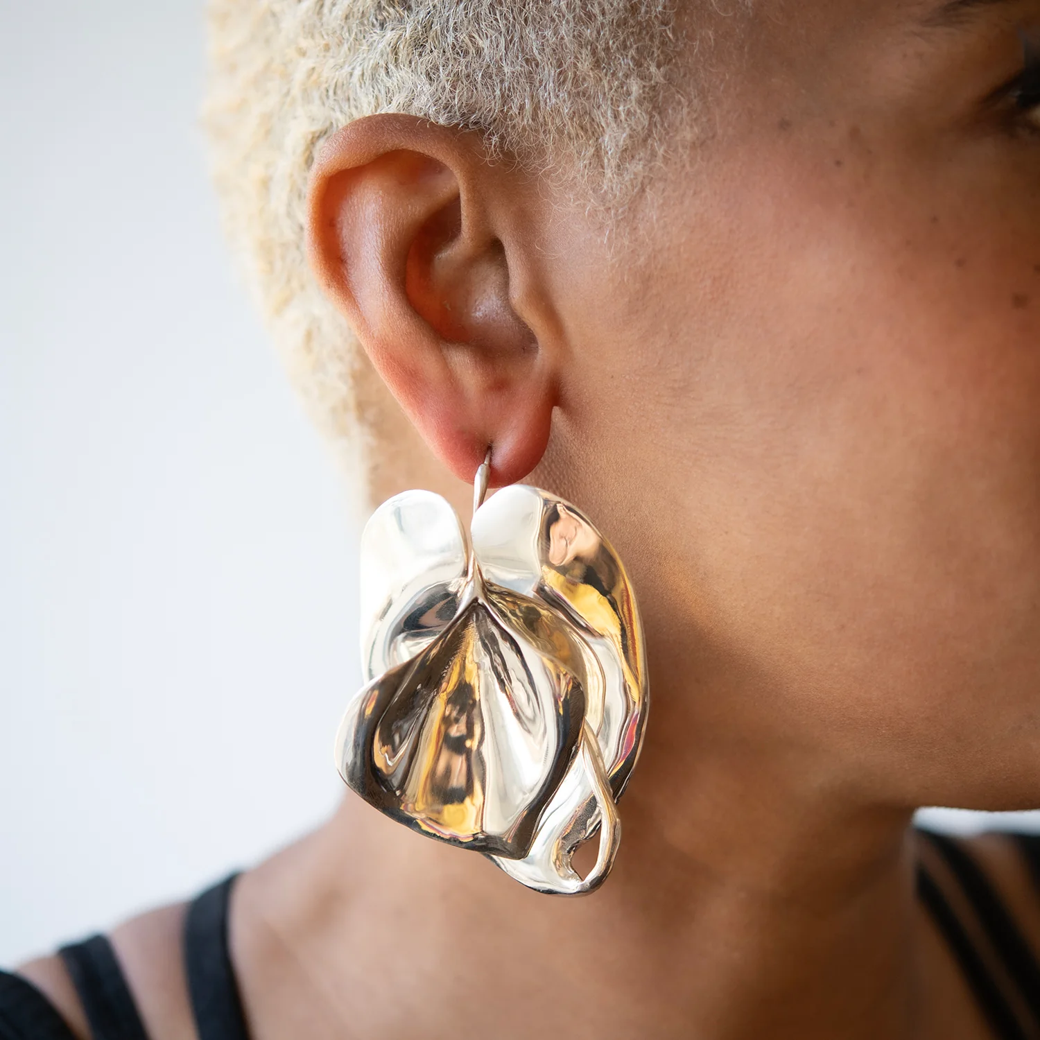 Silver Flower District Earrings - Image 2