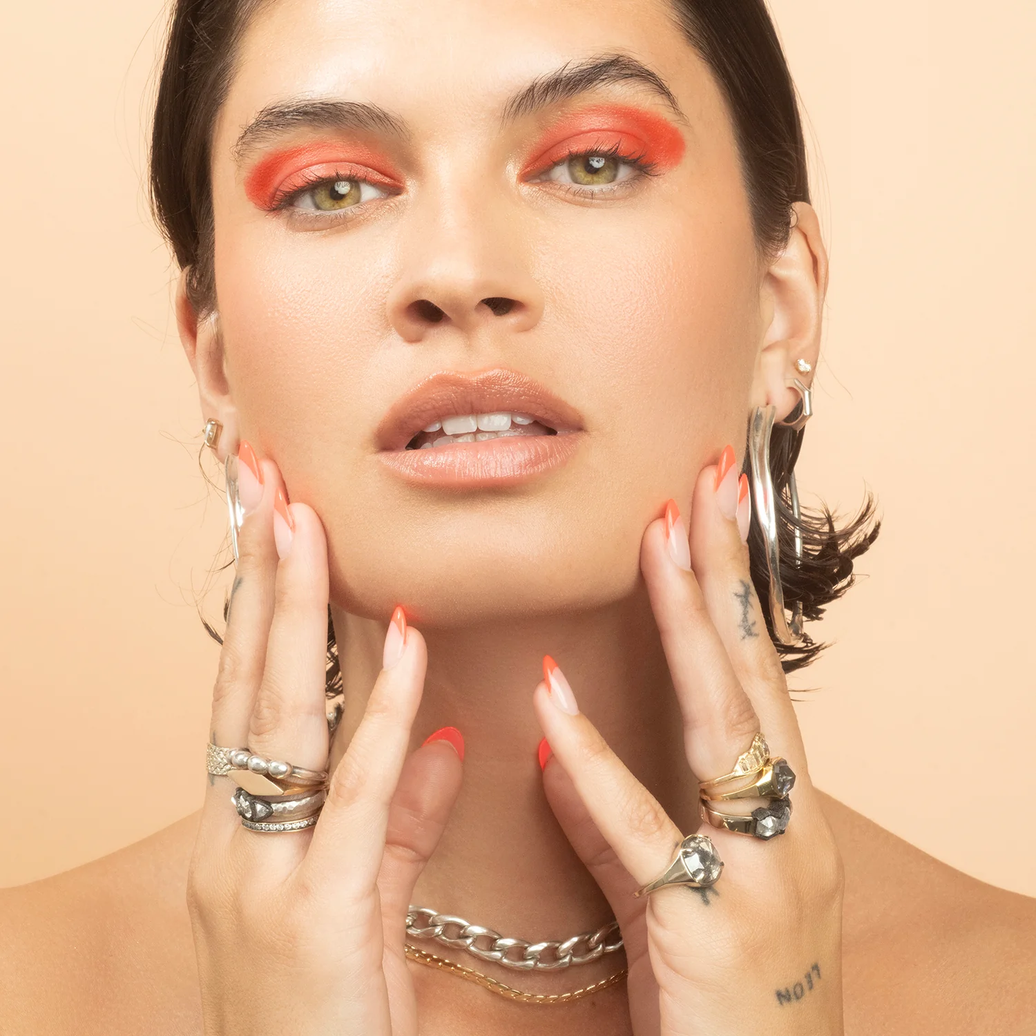 Silver Small Sinew Hoops - Image 5