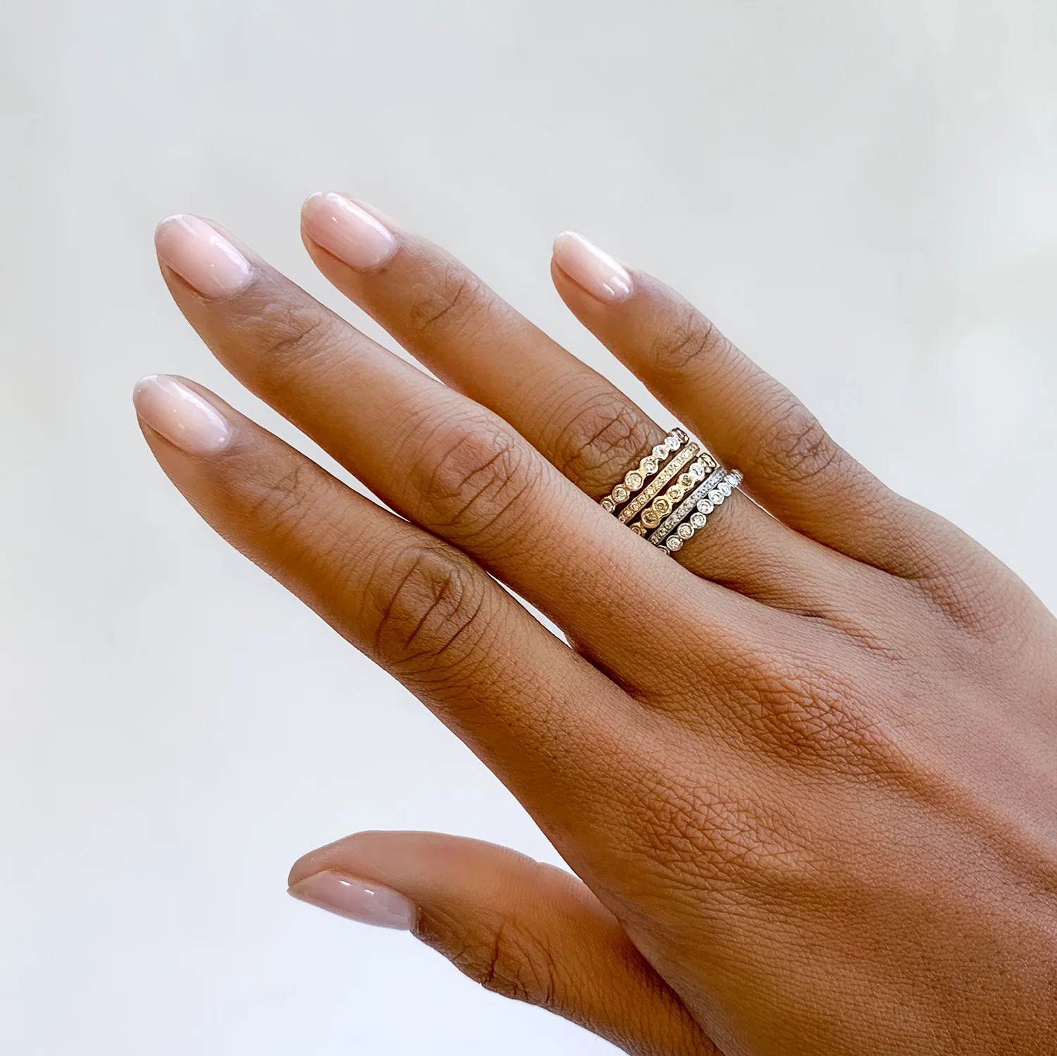 White Diamond Circle Eternity Band - Image 3