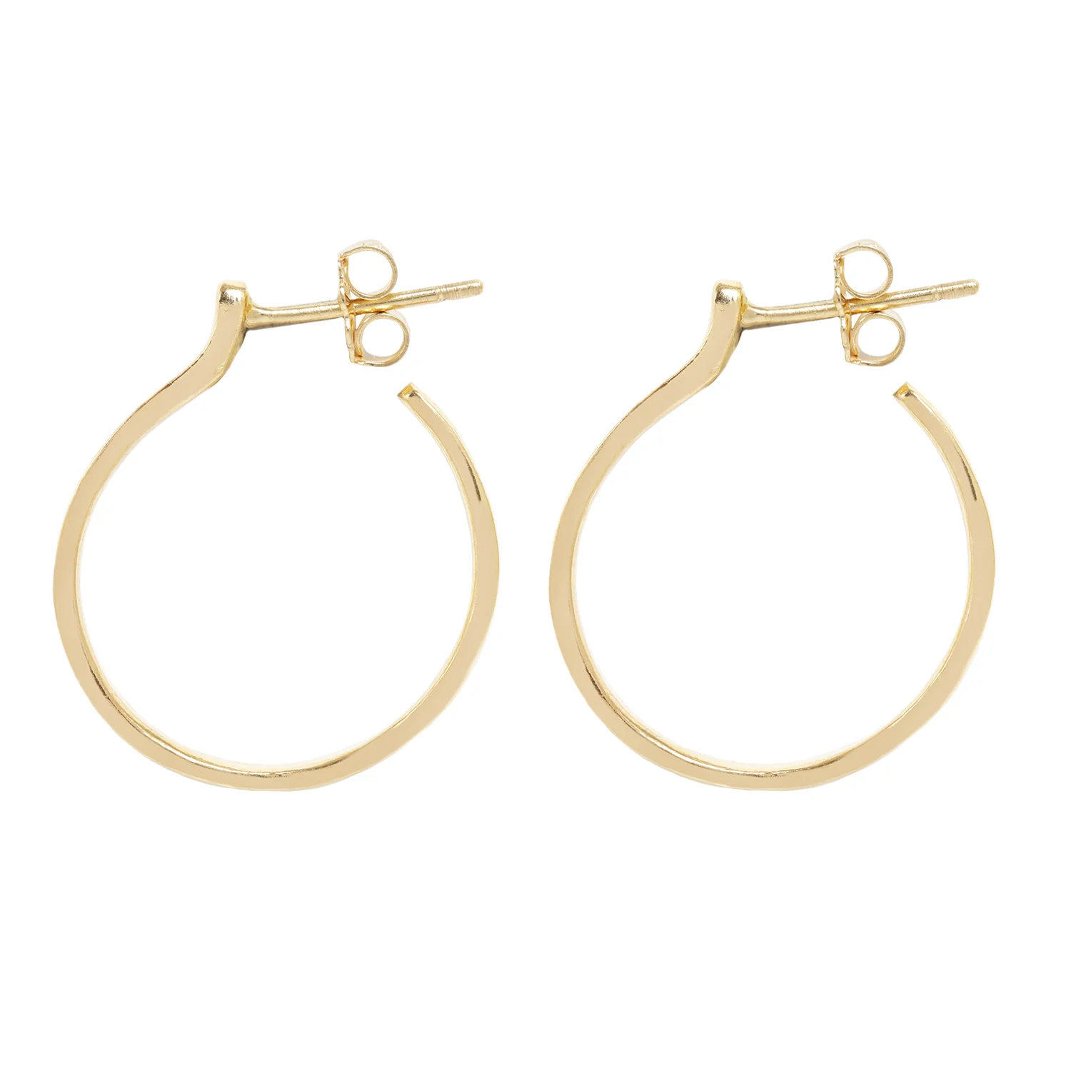 Small Plain Gold Hoops - Image 3