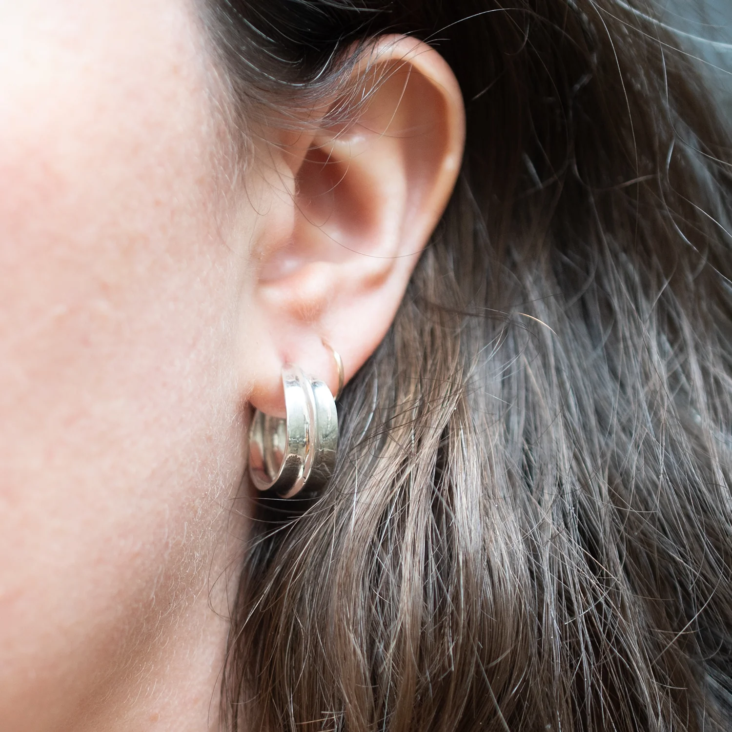 Small Sahara Ridge Hoops - Image 4