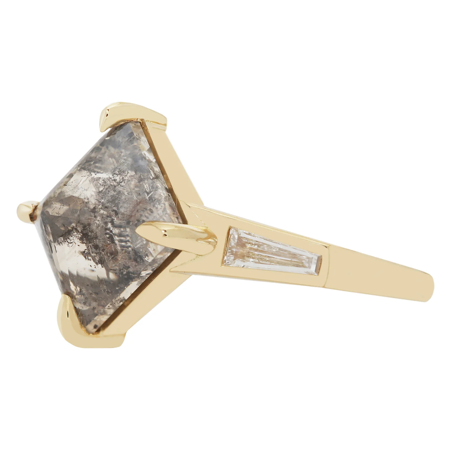 Speckled Pyramid Diamond Ring - Image 3