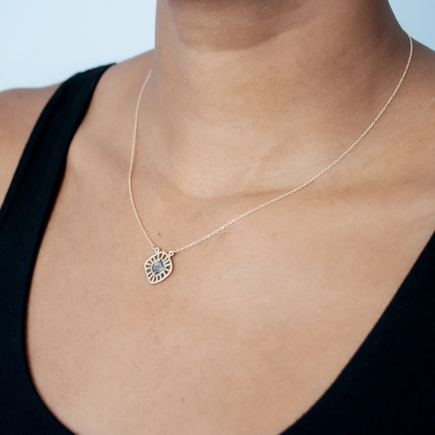Square Cosmic Web Necklace - Image 2