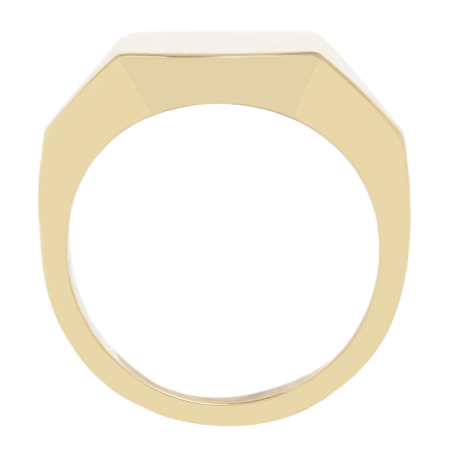 Square Gold Signet Ring - Image 4