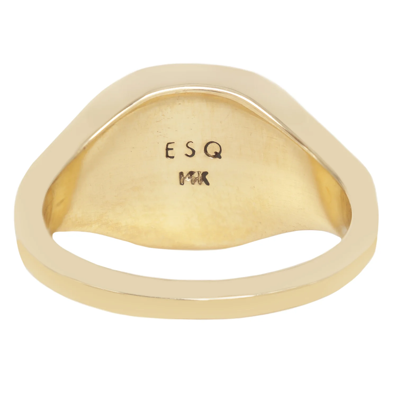 Square Gold Signet Ring - Image 5